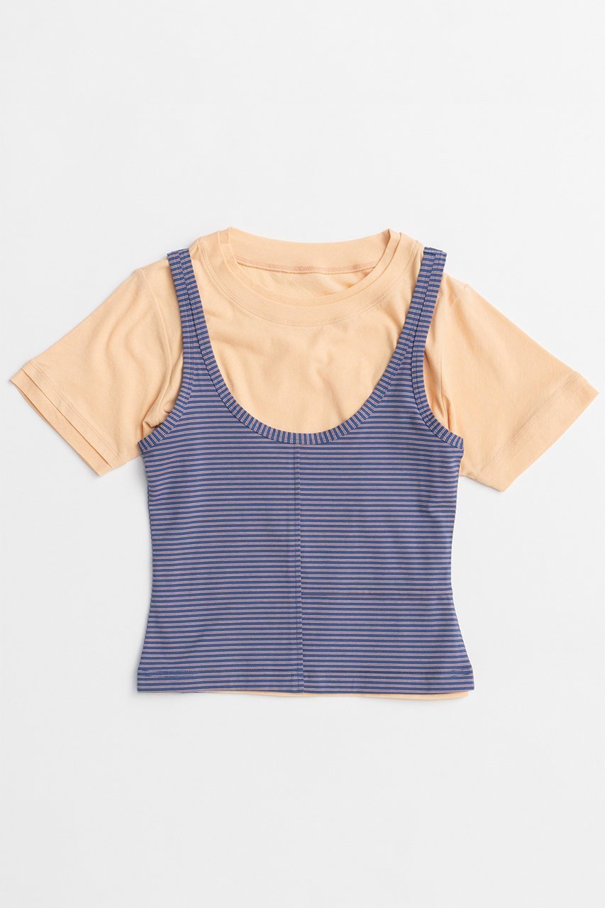 【メゾンスペシャル/MAISON SPECIAL】のLayered Color Compact T-Shirt/レイヤードカラーコンパクトTシャツ 人気、トレンドファッション・服の通販 founy(ファニー) 　ファッション　Fashion　レディースファッション　Fashion for Women　トップス・カットソー　Cut & Sew Tops　シャツ・ブラウス・オフィスカジュアル　Elegant Blouses & Button-Ups　ロングTシャツ・Tシャツ　Longline T-Shirts & Tees　カットソー・ベーシックTシャツ　Cut-and-Sewn Tops / Stretch Tees & Basics　おすすめ　Recommended / Our Picks　カットソー　Cut and Sewn Top　コンパクト　Compact, Small Size　ショート　Short, Short Length　スラックス　Slacks, Dress Pants　スリーブ　Sleeve, Long Sleeve / Short Sleeve　タンク　Tank Top, Sleeveless Top　デニム　Denim, Jeans Material　ベーシック　Basic, Essential　夏　Summer　新作・新入荷　New Arrivals / New In　 other-1|ID: prp329100004922600 ipo3291000000036935952