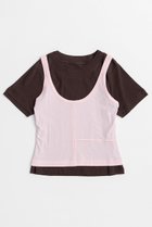 【メゾンスペシャル/MAISON SPECIAL】のLayered Color Compact T-Shirt/レイヤードカラーコンパクトTシャツ 人気、トレンドファッション・服の通販 founy(ファニー) ファッション Fashion レディースファッション Fashion for Women トップス・カットソー Cut & Sew Tops シャツ・ブラウス・オフィスカジュアル Elegant Blouses & Button-Ups ロングTシャツ・Tシャツ Longline T-Shirts & Tees カットソー・ベーシックTシャツ Cut-and-Sewn Tops / Stretch Tees & Basics おすすめ Recommended / Our Picks カットソー Cut and Sewn Top コンパクト Compact, Small Size ショート Short, Short Length スラックス Slacks, Dress Pants スリーブ Sleeve, Long Sleeve / Short Sleeve タンク Tank Top, Sleeveless Top デニム Denim, Jeans Material ベーシック Basic, Essential 夏 Summer 新作・新入荷 New Arrivals / New In thumbnail BRN(ブラウン)|ID: prp329100004922600 ipo3291000000036935958