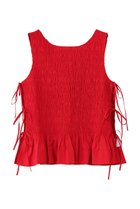 【ガニー/GANNI】のCotton Poplin スモック タイ ストリング トップス 人気、トレンドファッション・服の通販 founy(ファニー) ファッション Fashion レディースファッション Fashion for Women トップス・カットソー Cut & Sew Tops キャミソール&ノースリーブ Camisoles & Sleeveless Tops シャツ・ブラウス・オフィスカジュアル Elegant Blouses & Button-Ups ロングTシャツ・Tシャツ Longline T-Shirts & Tees カットソー・ベーシックTシャツ Cut-and-Sewn Tops / Stretch Tees & Basics キャミソール Camisole, Spaghetti Strap Top コンパクト Compact, Small Size シンプル Simple, Minimal ストリング String, Drawstring スモック Smock, Smock Dress タンク Tank Top, Sleeveless Top バランス Balance, Style Balance フェミニン Feminine, Girly ボトム Bottoms, Lower Wear 新作・新入荷 New Arrivals / New In thumbnail レッド|ID: prp329100004922621 ipo3291000000036936093
