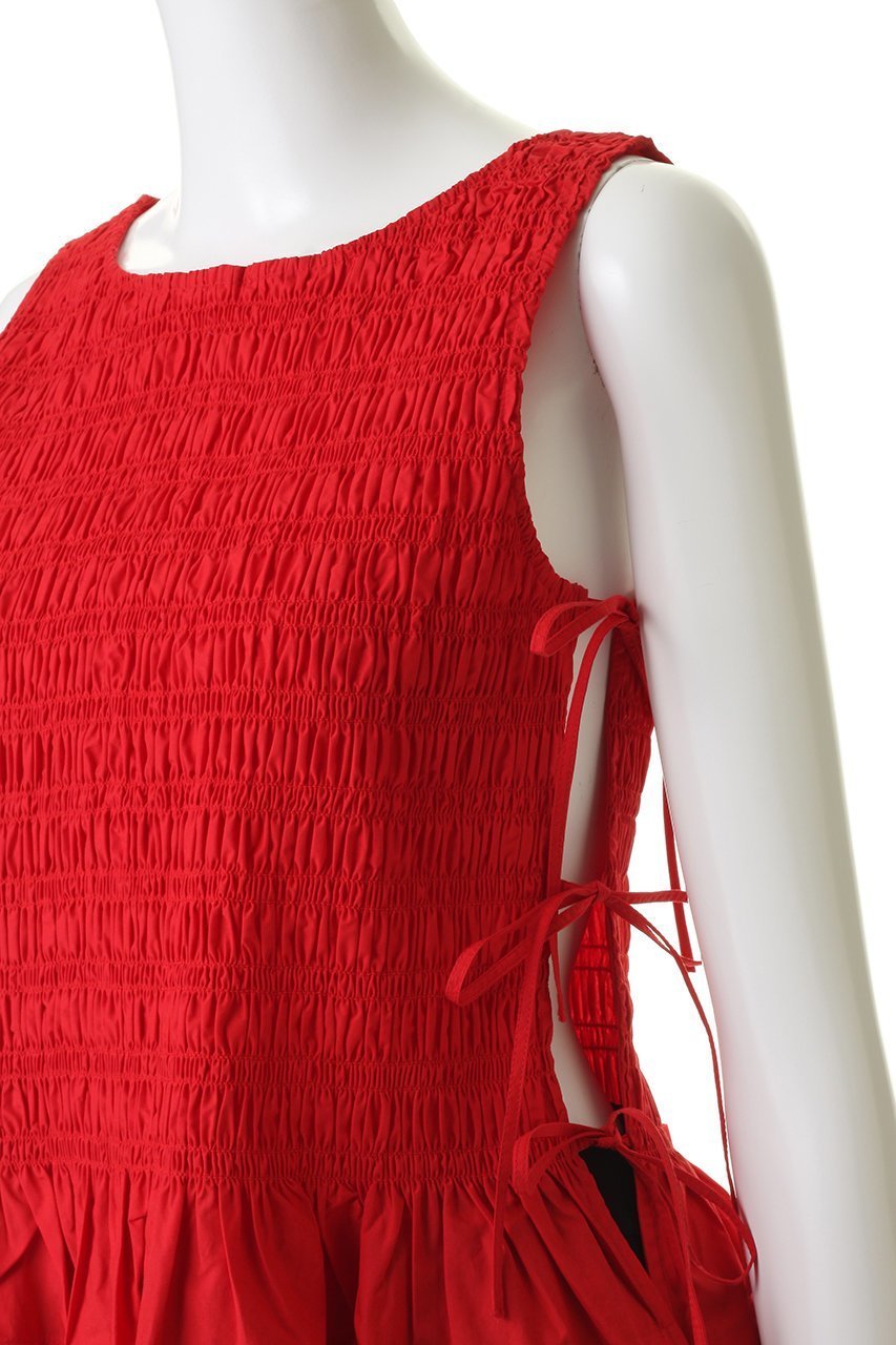 【ガニー/GANNI】のCotton Poplin スモック タイ ストリング トップス 人気、トレンドファッション・服の通販 founy(ファニー) 　ファッション　Fashion　レディースファッション　Fashion for Women　トップス・カットソー　Cut & Sew Tops　キャミソール&ノースリーブ　Camisoles & Sleeveless Tops　シャツ・ブラウス・オフィスカジュアル　Elegant Blouses & Button-Ups　ロングTシャツ・Tシャツ　Longline T-Shirts & Tees　カットソー・ベーシックTシャツ　Cut-and-Sewn Tops / Stretch Tees & Basics　キャミソール　Camisole, Spaghetti Strap Top　コンパクト　Compact, Small Size　シンプル　Simple, Minimal　ストリング　String, Drawstring　スモック　Smock, Smock Dress　タンク　Tank Top, Sleeveless Top　バランス　Balance, Style Balance　フェミニン　Feminine, Girly　ボトム　Bottoms, Lower Wear　新作・新入荷　New Arrivals / New In　other-5|ID: prp329100004922621 ipo3291000000036936102