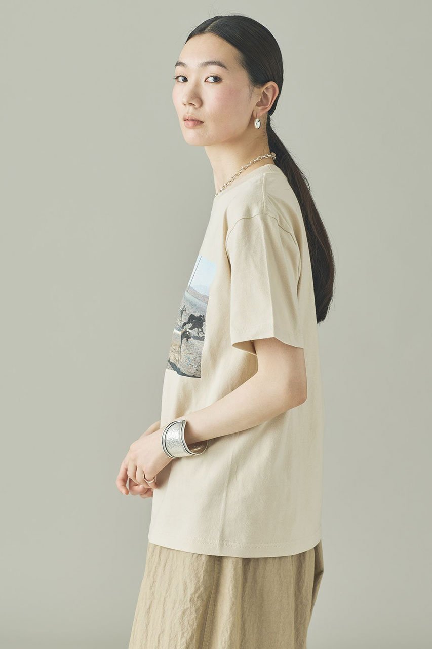 【カレンソロジー/Curensology】のノマディショナルTシャツ 人気、トレンドファッション・服の通販 founy(ファニー) 　ファッション　Fashion　レディースファッション　Fashion for Women　トップス・カットソー　Cut & Sew Tops　シャツ・ブラウス・オフィスカジュアル　Elegant Blouses & Button-Ups　ロングTシャツ・Tシャツ　Longline T-Shirts & Tees　カットソー・ベーシックTシャツ　Cut-and-Sewn Tops / Stretch Tees & Basics　ショート　Short, Short Length　スリーブ　Sleeve, Long Sleeve / Short Sleeve　プリント　Print, Printed Pattern　今季　This Season, Current Season　新作・新入荷　New Arrivals / New In　other-3|ID: prp329100004922663 ipo3291000000036936399