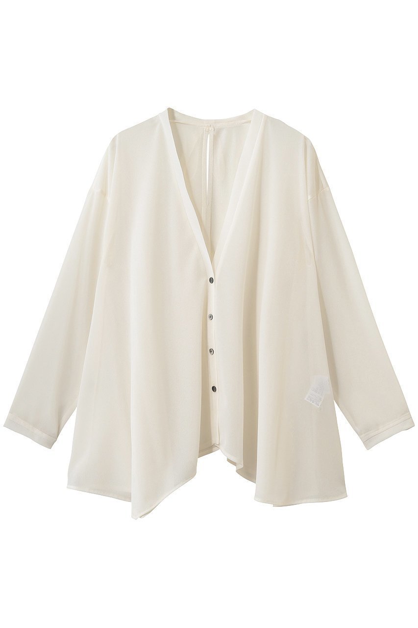 【ランバン オン ブルー/LANVIN en Bleu】のシアートリコットフレアカーデ インテリア・キッズ・メンズ・レディースファッション・服の通販 founy(ファニー) 　ファッション　Fashion　レディースファッション　Fashion for Women　トップス・カットソー　Cut & Sew Tops　カーディガン・羽織り　Layered Style Cardigans　シャツ・ブラウス・オフィスカジュアル　Elegant Blouses & Button-Ups　ロングTシャツ・Tシャツ　Longline T-Shirts & Tees　カットソー・ベーシックTシャツ　Cut-and-Sewn Tops / Stretch Tees & Basics　エレガント 上品　Elegant　カーディガン　Cardigan, Knitwear　シアー　Sheer, See-Through　フェミニン　Feminine, Girly　フレア　Flare, Flared　リボン　Ribbon, Bow　新作・新入荷　New Arrivals / New In　オフ|ID: prp329100004922678 ipo3291000000036936496