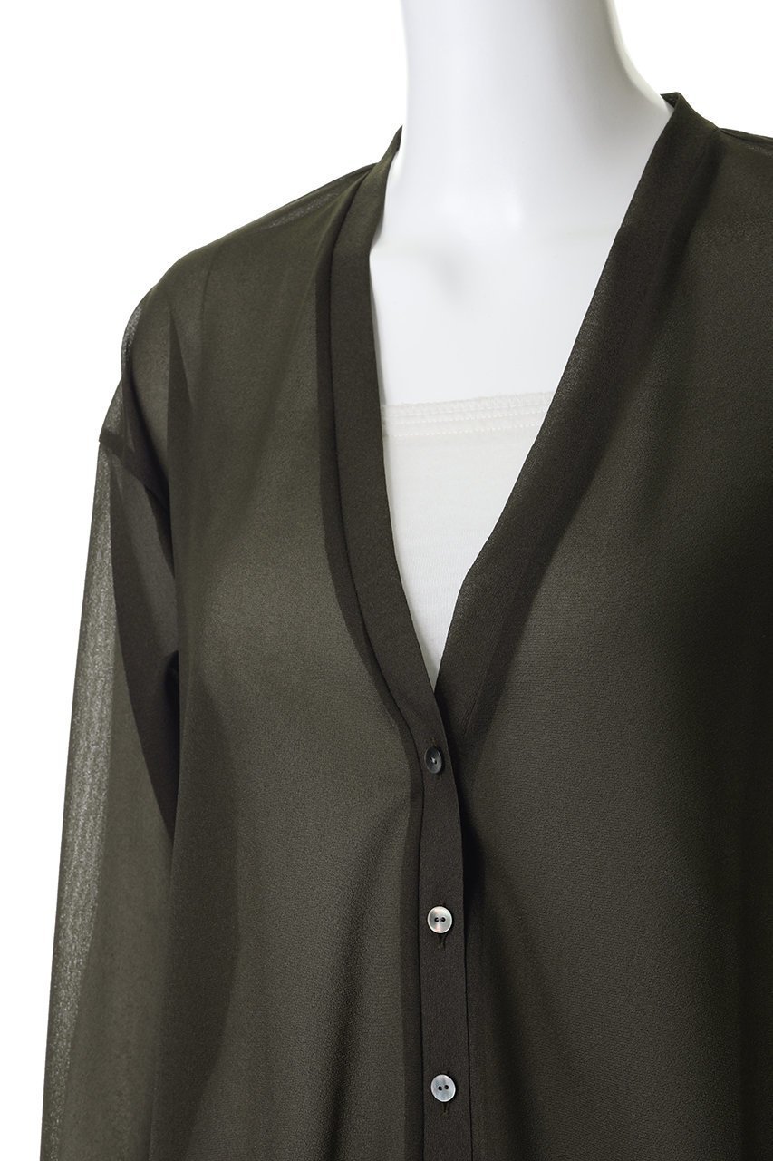 【ランバン オン ブルー/LANVIN en Bleu】のシアートリコットフレアカーデ 人気、トレンドファッション・服の通販 founy(ファニー) 　ファッション　Fashion　レディースファッション　Fashion for Women　トップス・カットソー　Cut & Sew Tops　カーディガン・羽織り　Layered Style Cardigans　シャツ・ブラウス・オフィスカジュアル　Elegant Blouses & Button-Ups　ロングTシャツ・Tシャツ　Longline T-Shirts & Tees　カットソー・ベーシックTシャツ　Cut-and-Sewn Tops / Stretch Tees & Basics　エレガント 上品　Elegant　カーディガン　Cardigan, Knitwear　シアー　Sheer, See-Through　フェミニン　Feminine, Girly　フレア　Flare, Flared　リボン　Ribbon, Bow　新作・新入荷　New Arrivals / New In　other-5|ID: prp329100004922678 ipo3291000000036936506