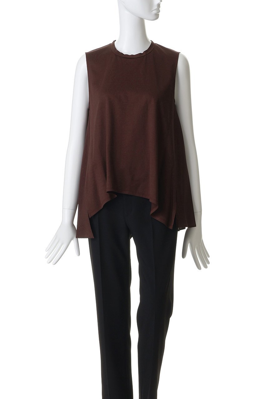 【ランバン オン ブルー/LANVIN en Bleu】のブライトローンコンビカットソー 人気、トレンドファッション・服の通販 founy(ファニー) 　ファッション　Fashion　レディースファッション　Fashion for Women　トップス・カットソー　Cut & Sew Tops　キャミソール&ノースリーブ　Camisoles & Sleeveless Tops　シャツ・ブラウス・オフィスカジュアル　Elegant Blouses & Button-Ups　ロングTシャツ・Tシャツ　Longline T-Shirts & Tees　カットソー・ベーシックTシャツ　Cut-and-Sewn Tops / Stretch Tees & Basics　カットソー　Cut and Sewn Top　キャミソール　Camisole, Spaghetti Strap Top　シンプル　Simple, Minimal　タンク　Tank Top, Sleeveless Top　ヘムライン　Hemline, Bottom Cut　エレガント 上品　Elegant　新作・新入荷　New Arrivals / New In　other-2|ID: prp329100004922680 ipo3291000000036936519