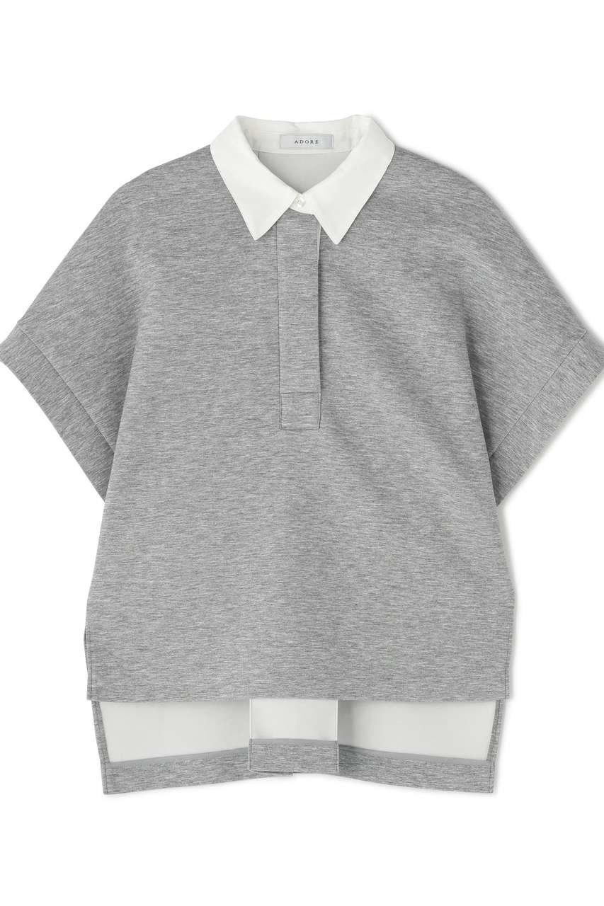 【アドーア/ADORE】のエアーダンボール インテリア・キッズ・メンズ・レディースファッション・服の通販 founy(ファニー) 　ファッション　Fashion　レディースファッション　Fashion for Women　トップス・カットソー　Cut & Sew Tops　シャツ・ブラウス・オフィスカジュアル　Elegant Blouses & Button-Ups　ロングTシャツ・Tシャツ　Longline T-Shirts & Tees　カットソー・ベーシックTシャツ　Cut-and-Sewn Tops / Stretch Tees & Basics　エアリー　Airy Texture　ショート　Short, Short Length　スリーブ　Sleeve, Long Sleeve / Short Sleeve　ビッグ　Big, Oversized　新作・新入荷　New Arrivals / New In　グレー|ID: prp329100004922681 ipo3291000000036936530