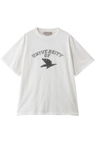 【デザイン ワークス/DESIGN WORKS】の【REMI RELIEF】別注ロゴTシャツ LW加工(UNIVERSITY) 人気、トレンドファッション・服の通販 founy(ファニー) ファッション Fashion レディースファッション Fashion for Women トップス・カットソー Cut & Sew Tops シャツ・ブラウス・オフィスカジュアル Elegant Blouses & Button-Ups ロングTシャツ・Tシャツ Longline T-Shirts & Tees カットソー・ベーシックTシャツ Cut-and-Sewn Tops / Stretch Tees & Basics おすすめ Recommended / Our Picks ウォッシュ Washed Finish ショート Short, Short Length スリーブ Sleeve, Long Sleeve / Short Sleeve デニム Denim, Jeans Material フェミニン Feminine, Girly ヴィンテージ Vintage Style 別注 Limited Edition, Custom Order 定番 Standard, Basic Item 新作・新入荷 New Arrivals / New In thumbnail オフホワイト|ID: prp329100004922693 ipo3291000000036936619