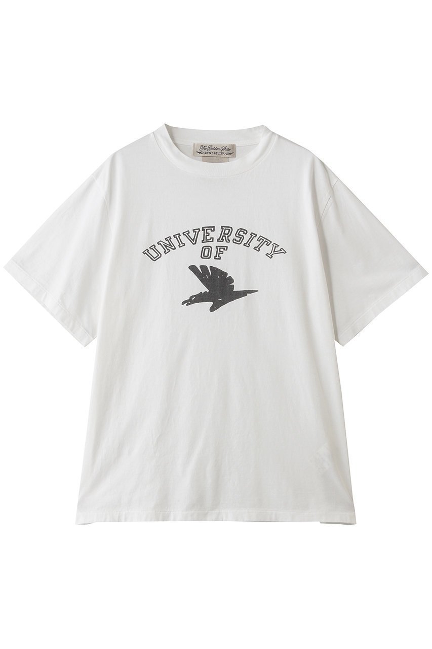 【デザイン ワークス/DESIGN WORKS】の【REMI RELIEF】別注ロゴTシャツ LW加工(UNIVERSITY) インテリア・キッズ・メンズ・レディースファッション・服の通販 founy(ファニー) 　ファッション　Fashion　レディースファッション　Fashion for Women　トップス・カットソー　Cut & Sew Tops　シャツ・ブラウス・オフィスカジュアル　Elegant Blouses & Button-Ups　ロングTシャツ・Tシャツ　Longline T-Shirts & Tees　カットソー・ベーシックTシャツ　Cut-and-Sewn Tops / Stretch Tees & Basics　おすすめ　Recommended / Our Picks　ウォッシュ　Washed Finish　ショート　Short, Short Length　スリーブ　Sleeve, Long Sleeve / Short Sleeve　デニム　Denim, Jeans Material　フェミニン　Feminine, Girly　ヴィンテージ　Vintage Style　別注　Limited Edition, Custom Order　定番　Standard, Basic Item　新作・新入荷　New Arrivals / New In　オフホワイト|ID: prp329100004922693 ipo3291000000036936619