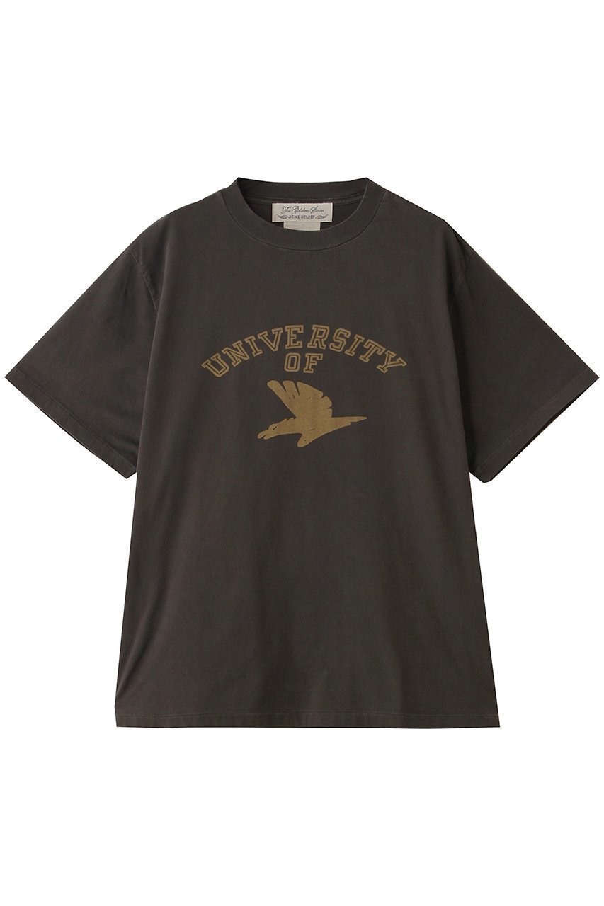 【デザイン ワークス/DESIGN WORKS】の【REMI RELIEF】別注ロゴTシャツ LW加工(UNIVERSITY) インテリア・キッズ・メンズ・レディースファッション・服の通販 founy(ファニー) 　ファッション　Fashion　レディースファッション　Fashion for Women　トップス・カットソー　Cut & Sew Tops　シャツ・ブラウス・オフィスカジュアル　Elegant Blouses & Button-Ups　ロングTシャツ・Tシャツ　Longline T-Shirts & Tees　カットソー・ベーシックTシャツ　Cut-and-Sewn Tops / Stretch Tees & Basics　おすすめ　Recommended / Our Picks　ウォッシュ　Washed Finish　ショート　Short, Short Length　スリーブ　Sleeve, Long Sleeve / Short Sleeve　デニム　Denim, Jeans Material　フェミニン　Feminine, Girly　ヴィンテージ　Vintage Style　別注　Limited Edition, Custom Order　定番　Standard, Basic Item　新作・新入荷　New Arrivals / New In　ダークブラウン|ID: prp329100004922693 ipo3291000000036936621