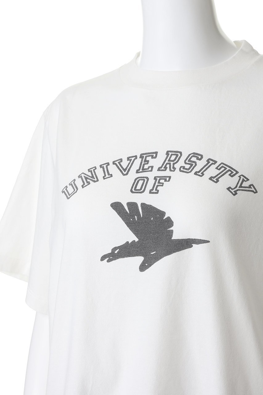 【デザイン ワークス/DESIGN WORKS】の【REMI RELIEF】別注ロゴTシャツ LW加工(UNIVERSITY) 人気、トレンドファッション・服の通販 founy(ファニー) 　ファッション　Fashion　レディースファッション　Fashion for Women　トップス・カットソー　Cut & Sew Tops　シャツ・ブラウス・オフィスカジュアル　Elegant Blouses & Button-Ups　ロングTシャツ・Tシャツ　Longline T-Shirts & Tees　カットソー・ベーシックTシャツ　Cut-and-Sewn Tops / Stretch Tees & Basics　おすすめ　Recommended / Our Picks　ウォッシュ　Washed Finish　ショート　Short, Short Length　スリーブ　Sleeve, Long Sleeve / Short Sleeve　デニム　Denim, Jeans Material　フェミニン　Feminine, Girly　ヴィンテージ　Vintage Style　別注　Limited Edition, Custom Order　定番　Standard, Basic Item　新作・新入荷　New Arrivals / New In　other-5|ID: prp329100004922693 ipo3291000000036936629