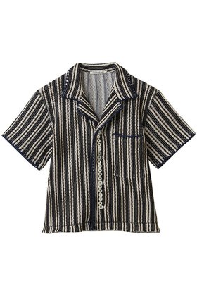 【マルティニーク/martinique】の【CURRENTAGE】ニットラッセルジャージーストライプブラウス 人気、トレンドファッション・服の通販 founy(ファニー) ファッション Fashion レディースファッション Fashion for Women トップス・カットソー Cut & Sew Tops ニット Knit Tops & Sweaters シャツ・ブラウス・オフィスカジュアル Elegant Blouses & Button-Ups ロングTシャツ・Tシャツ Longline T-Shirts & Tees カットソー・ベーシックTシャツ Cut-and-Sewn Tops / Stretch Tees & Basics ショート Short, Short Length スキッパー Skipper, Open Collar ストライプ Stripe, Striped Pattern スリーブ Sleeve, Long Sleeve / Short Sleeve セットアップ Set-Up, Coordinated Outfit デコルテ Décolleté, Neckline 新作・新入荷 New Arrivals / New In |ID:prp329100004922700