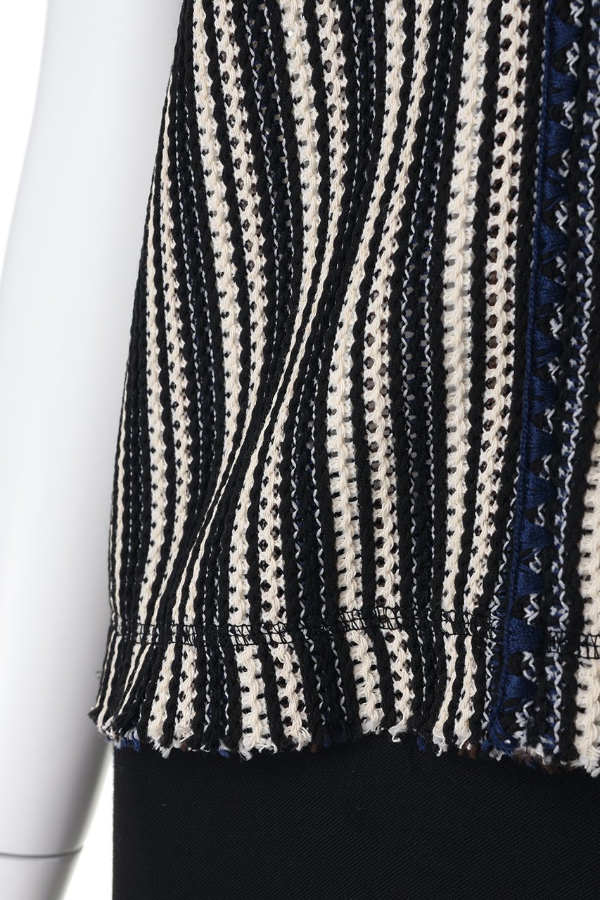 【マルティニーク/martinique】の【CURRENTAGE】ニットラッセルジャージーストライプブラウス 人気、トレンドファッション・服の通販 founy(ファニー) 　ファッション　Fashion　レディースファッション　Fashion for Women　トップス・カットソー　Cut & Sew Tops　ニット　Knit Tops & Sweaters　シャツ・ブラウス・オフィスカジュアル　Elegant Blouses & Button-Ups　ロングTシャツ・Tシャツ　Longline T-Shirts & Tees　カットソー・ベーシックTシャツ　Cut-and-Sewn Tops / Stretch Tees & Basics　ショート　Short, Short Length　スキッパー　Skipper, Open Collar　ストライプ　Stripe, Striped Pattern　スリーブ　Sleeve, Long Sleeve / Short Sleeve　セットアップ　Set-Up, Coordinated Outfit　デコルテ　Décolleté, Neckline　新作・新入荷　New Arrivals / New In　other-6|ID: prp329100004922700 ipo3291000000036936693