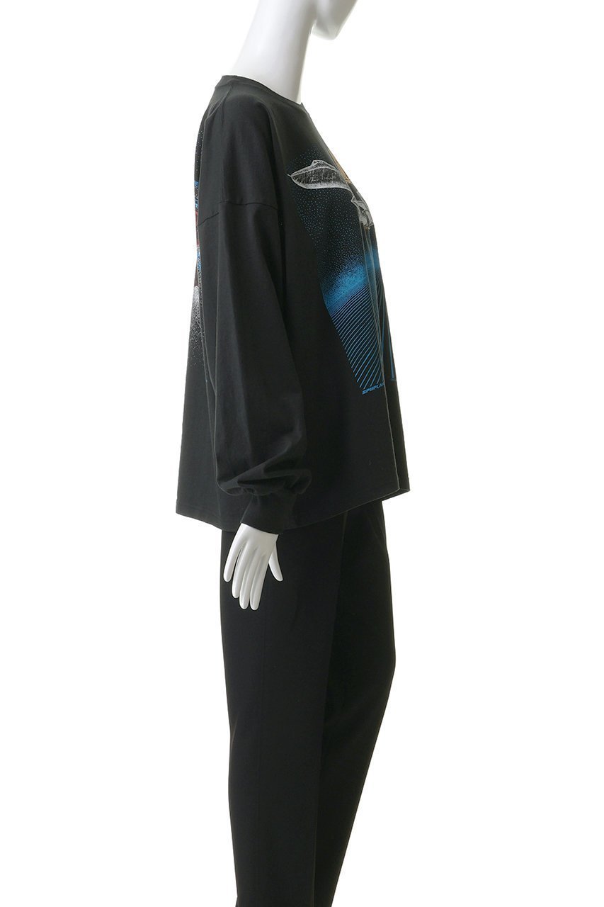 【オブラダ/Oblada】のSPACE ロングTシャツ 人気、トレンドファッション・服の通販 founy(ファニー) 　ファッション　Fashion　レディースファッション　Fashion for Women　トップス・カットソー　Cut & Sew Tops　シャツ・ブラウス・オフィスカジュアル　Elegant Blouses & Button-Ups　ロングTシャツ・Tシャツ　Longline T-Shirts & Tees　カットソー・ベーシックTシャツ　Cut-and-Sewn Tops / Stretch Tees & Basics　グラフィック　Graphic, Graphic Design　スリーブ　Sleeve, Long Sleeve / Short Sleeve　プリント　Print, Printed Pattern　ボトム　Bottoms, Lower Wear　モチーフ　Motif, Design Theme　ロング　Long, Long-Length　新作・新入荷　New Arrivals / New In　other-3|ID: prp329100004922708 ipo3291000000036936736