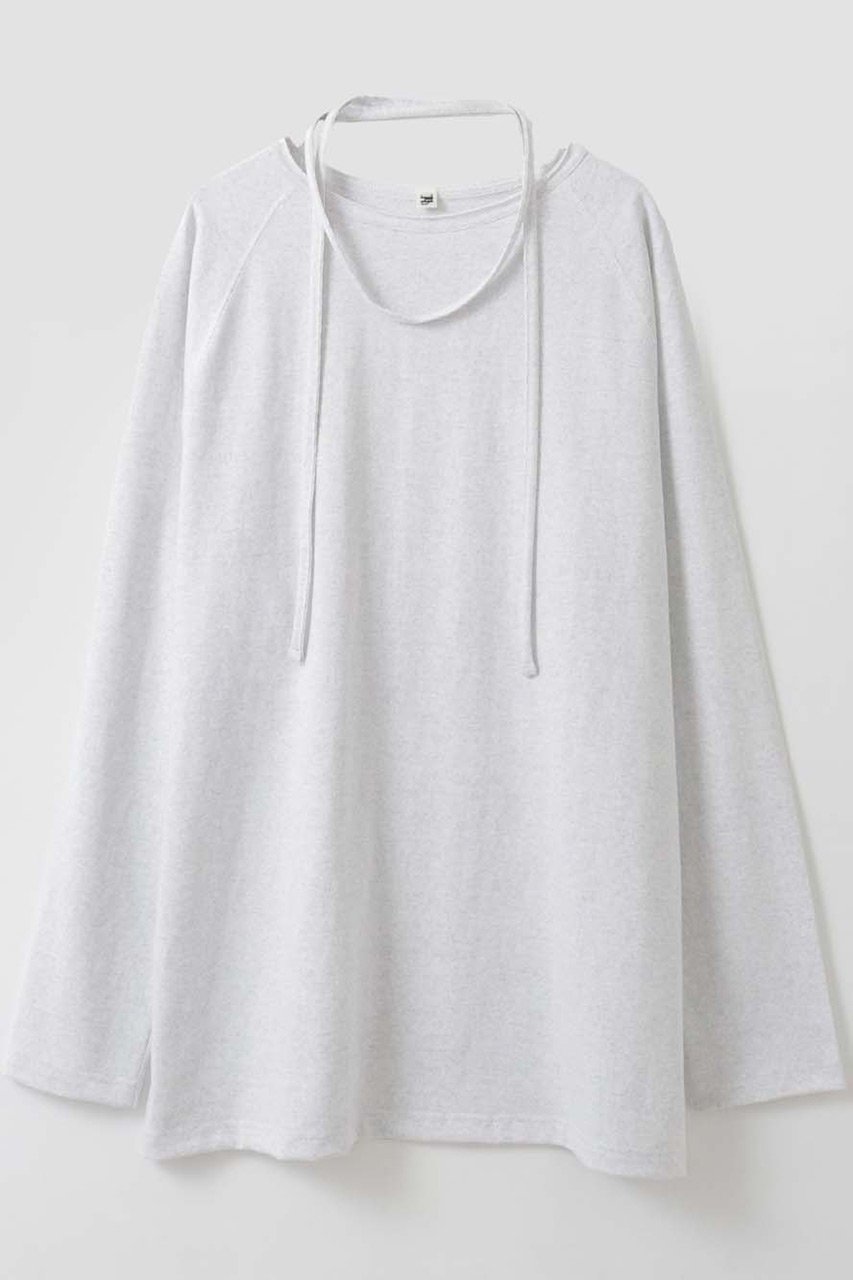 【ハー/HER.】の【4/16 12:00販売開始】ドルマンカットプルオーバー インテリア・キッズ・メンズ・レディースファッション・服の通販 founy(ファニー) 　ファッション　Fashion　レディースファッション　Fashion for Women　トップス・カットソー　Cut & Sew Tops　シャツ・ブラウス・オフィスカジュアル　Elegant Blouses & Button-Ups　ロングTシャツ・Tシャツ　Longline T-Shirts & Tees　カジュアルプルオーバー・ニットトップス　Pullovers & Knit Tops / Casual Pullovers　カットソー・ベーシックTシャツ　Cut-and-Sewn Tops / Stretch Tees & Basics　ショート　Short, Short Length　スリーブ　Sleeve, Long Sleeve / Short Sleeve　ブラウジング　Blouson Silhouette, Cinched Waist　リラックス　Relax, Relaxed Fit　夏　Summer　新作・新入荷　New Arrivals / New In　春　Spring　S/S・春夏　SS, Spring/Summer, Warm Season　ライトグレー|ID: prp329100004922726 ipo3291000000036936877