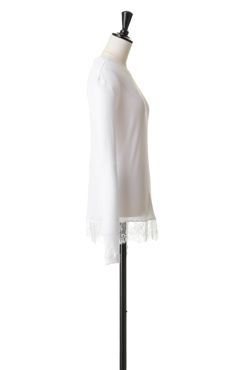 【ブラミンク/BLAMINK】のレースリブロングスリーブ 人気、トレンドファッション・服の通販 founy(ファニー) 　ファッション　Fashion　レディースファッション　Fashion for Women　トップス・カットソー　Cut & Sew Tops　シャツ・ブラウス・オフィスカジュアル　Elegant Blouses & Button-Ups　ロングTシャツ・Tシャツ　Longline T-Shirts & Tees　カットソー・ベーシックTシャツ　Cut-and-Sewn Tops / Stretch Tees & Basics　おすすめ　Recommended / Our Picks　インナー　Innerwear　スリーブ　Sleeve, Long Sleeve / Short Sleeve　レース　Lace, Lace Fabric　ロング　Long, Long-Length　エレガント 上品　Elegant　新作・新入荷　New Arrivals / New In　other-3|ID: prp329100004922746 ipo3291000000036937075