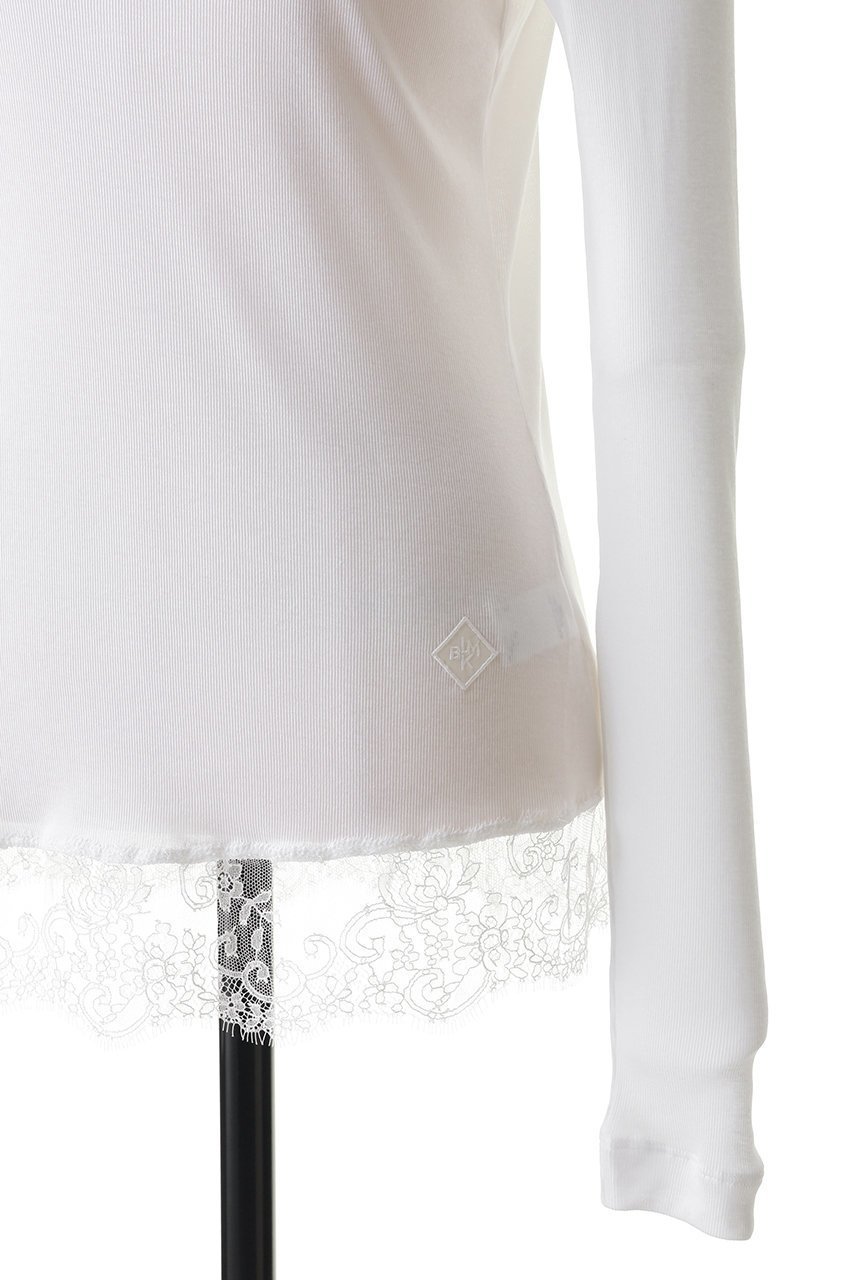 【ブラミンク/BLAMINK】のレースリブロングスリーブ 人気、トレンドファッション・服の通販 founy(ファニー) 　ファッション　Fashion　レディースファッション　Fashion for Women　トップス・カットソー　Cut & Sew Tops　シャツ・ブラウス・オフィスカジュアル　Elegant Blouses & Button-Ups　ロングTシャツ・Tシャツ　Longline T-Shirts & Tees　カットソー・ベーシックTシャツ　Cut-and-Sewn Tops / Stretch Tees & Basics　おすすめ　Recommended / Our Picks　インナー　Innerwear　スリーブ　Sleeve, Long Sleeve / Short Sleeve　レース　Lace, Lace Fabric　ロング　Long, Long-Length　エレガント 上品　Elegant　新作・新入荷　New Arrivals / New In　other-5|ID: prp329100004922746 ipo3291000000036937079