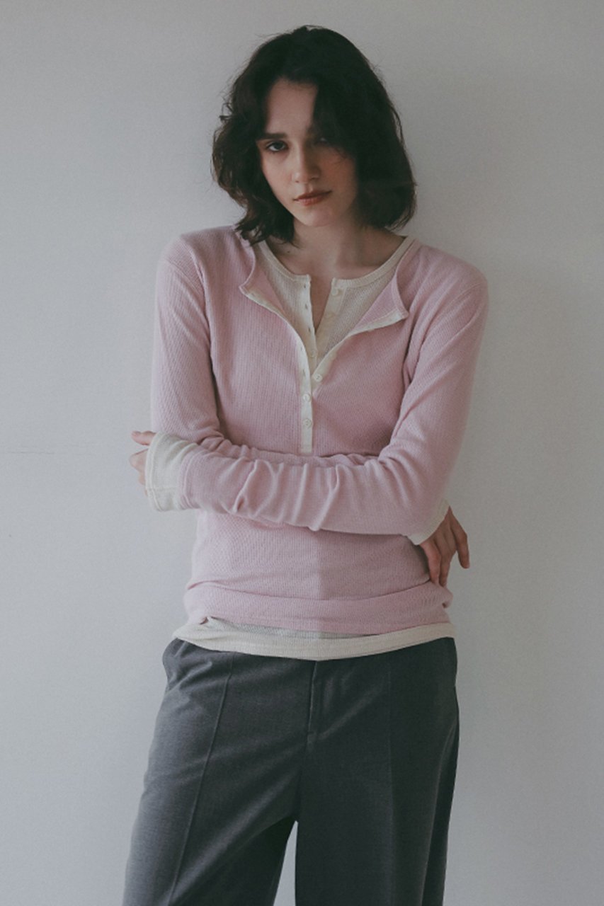 【エトレトウキョウ/ETRE TOKYO】の【4/16 19:00販売開始】シアーワッフルヘンリーネックプルオーバー 人気、トレンドファッション・服の通販 founy(ファニー) 　ファッション　Fashion　レディースファッション　Fashion for Women　トップス・カットソー　Cut & Sew Tops　シャツ・ブラウス・オフィスカジュアル　Elegant Blouses & Button-Ups　ロングTシャツ・Tシャツ　Longline T-Shirts & Tees　カジュアルプルオーバー・ニットトップス　Pullovers & Knit Tops / Casual Pullovers　カットソー・ベーシックTシャツ　Cut-and-Sewn Tops / Stretch Tees & Basics　春　Spring　シンプル　Simple, Minimal　スリーブ　Sleeve, Long Sleeve / Short Sleeve　フィット　Fit, Slim Fit　フロント　Front, Front Design　ロング　Long, Long-Length　ワッフル　Waffle, Waffle Knit　おすすめ　Recommended / Our Picks　新作・新入荷　New Arrivals / New In　other-2|ID: prp329100004922785 ipo3291000000036937444