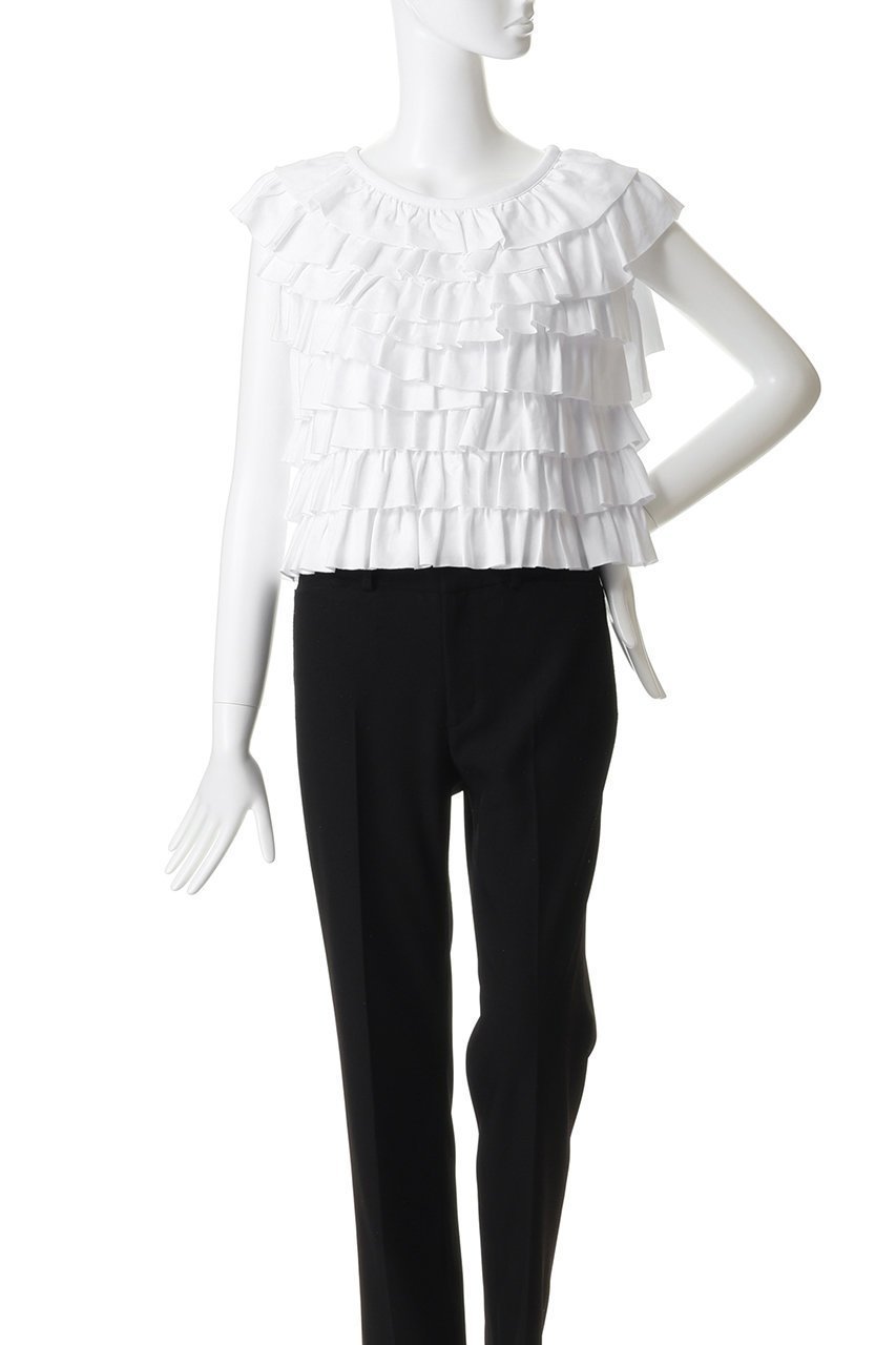 【アルアバイル/allureville】の【Loulou Willoughby】フリルティアードプルオーバー 人気、トレンドファッション・服の通販 founy(ファニー) ファッション Fashion レディースファッション Fashion for Women トップス・カットソー Cut & Sew Tops シャツ・ブラウス・オフィスカジュアル Elegant Blouses & Button-Ups ロングTシャツ・Tシャツ Longline T-Shirts & Tees カジュアルプルオーバー・ニットトップス Pullovers & Knit Tops / Casual Pullovers カットソー・ベーシックTシャツ Cut-and-Sewn Tops / Stretch Tees & Basics ギャザー Gathered, Ruffled スリーブ Sleeve, Long Sleeve / Short Sleeve デニム Denim, Jeans Material バランス Balance, Style Balance パターン Pattern, Design Print フェミニン Feminine, Girly フリル Frill, Ruffle ロング Long, Long-Length 新作・新入荷 New Arrivals / New In other-2|ID: prp329100004922886 ipo3291000000036938299