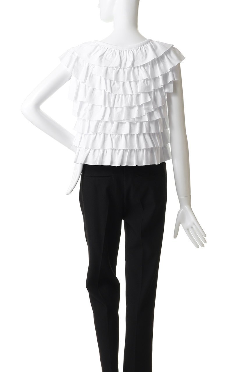 【アルアバイル/allureville】の【Loulou Willoughby】フリルティアードプルオーバー 人気、トレンドファッション・服の通販 founy(ファニー) ファッション Fashion レディースファッション Fashion for Women トップス・カットソー Cut & Sew Tops シャツ・ブラウス・オフィスカジュアル Elegant Blouses & Button-Ups ロングTシャツ・Tシャツ Longline T-Shirts & Tees カジュアルプルオーバー・ニットトップス Pullovers & Knit Tops / Casual Pullovers カットソー・ベーシックTシャツ Cut-and-Sewn Tops / Stretch Tees & Basics ギャザー Gathered, Ruffled スリーブ Sleeve, Long Sleeve / Short Sleeve デニム Denim, Jeans Material バランス Balance, Style Balance パターン Pattern, Design Print フェミニン Feminine, Girly フリル Frill, Ruffle ロング Long, Long-Length 新作・新入荷 New Arrivals / New In other-4|ID: prp329100004922886 ipo3291000000036938303