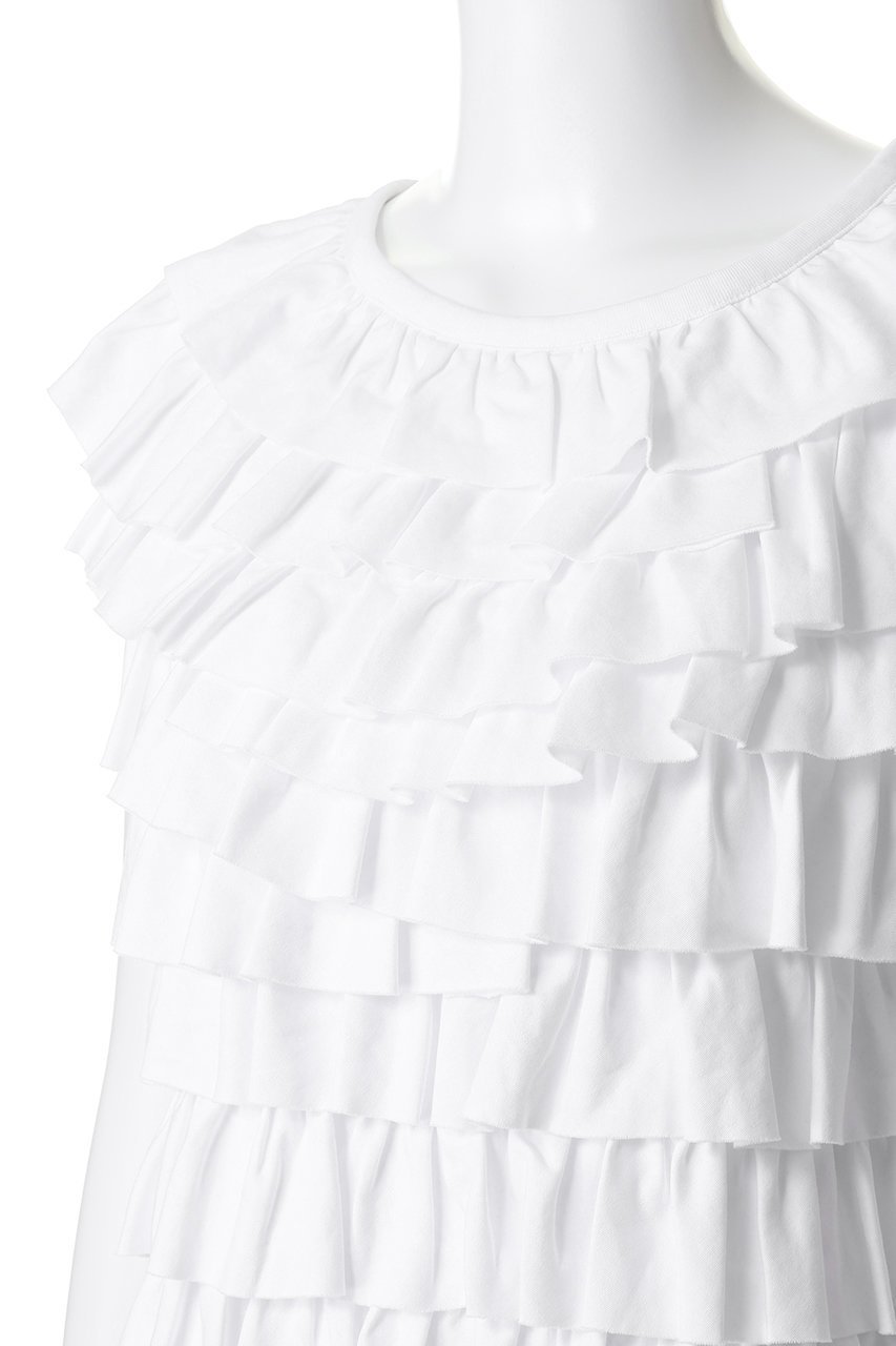 【アルアバイル/allureville】の【Loulou Willoughby】フリルティアードプルオーバー 人気、トレンドファッション・服の通販 founy(ファニー) ファッション Fashion レディースファッション Fashion for Women トップス・カットソー Cut & Sew Tops シャツ・ブラウス・オフィスカジュアル Elegant Blouses & Button-Ups ロングTシャツ・Tシャツ Longline T-Shirts & Tees カジュアルプルオーバー・ニットトップス Pullovers & Knit Tops / Casual Pullovers カットソー・ベーシックTシャツ Cut-and-Sewn Tops / Stretch Tees & Basics ギャザー Gathered, Ruffled スリーブ Sleeve, Long Sleeve / Short Sleeve デニム Denim, Jeans Material バランス Balance, Style Balance パターン Pattern, Design Print フェミニン Feminine, Girly フリル Frill, Ruffle ロング Long, Long-Length 新作・新入荷 New Arrivals / New In other-5|ID: prp329100004922886 ipo3291000000036938305