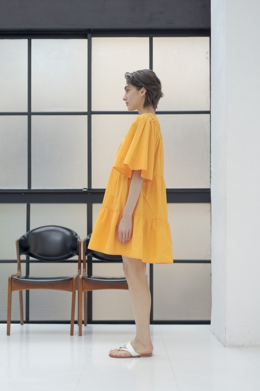 【マーレット/MERLETTE】のROHILLA フラッタースリーブ ティアードミニドレス 人気、トレンドファッション・服の通販 founy(ファニー) 　ファッション　Fashion　レディースファッション　Fashion for Women　ワンピース　Dresses　フォーマル・パーティードレス・結婚式用ドレス　Elegant & Casual Dresses　チュニック　Tunic Tops & Dresses　チュニック　Tunic, Long Top　ドレス　Dress, One-Piece　新作・新入荷　New Arrivals / New In　春　Spring　other-7|ID: prp329100004922896 ipo3291000000036938395