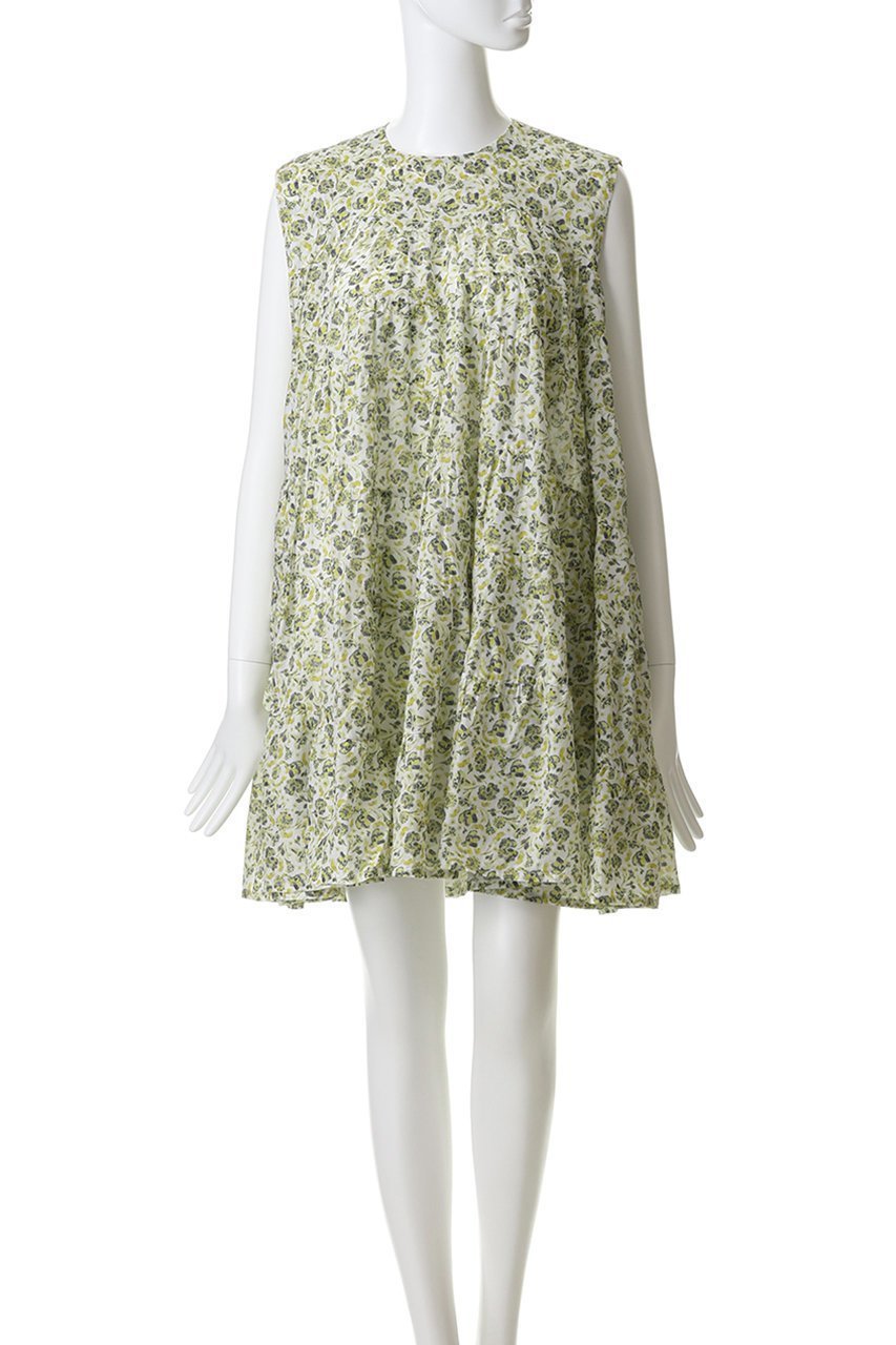 【マーレット/MERLETTE】のLANAI PRINT フラワープリント ノースリーブティアードミニドレス 人気、トレンドファッション・服の通販 founy(ファニー) 　ファッション　Fashion　レディースファッション　Fashion for Women　ワンピース　Dresses　フォーマル・パーティードレス・結婚式用ドレス　Elegant & Casual Dresses　チュニック　Tunic Tops & Dresses　おすすめ　Recommended / Our Picks　コンパクト　Compact, Small Size　チュニック　Tunic, Long Top　ティアード　Tiered, Tiered Style　ドレス　Dress, One-Piece　ノースリーブ　Sleeveless, No-Sleeve　バランス　Balance, Style Balance　フェミニン　Feminine, Girly　フラワー　Flower, Floral　プリント　Print, Printed Pattern　新作・新入荷　New Arrivals / New In　other-2|ID: prp329100004922899 ipo3291000000036938422