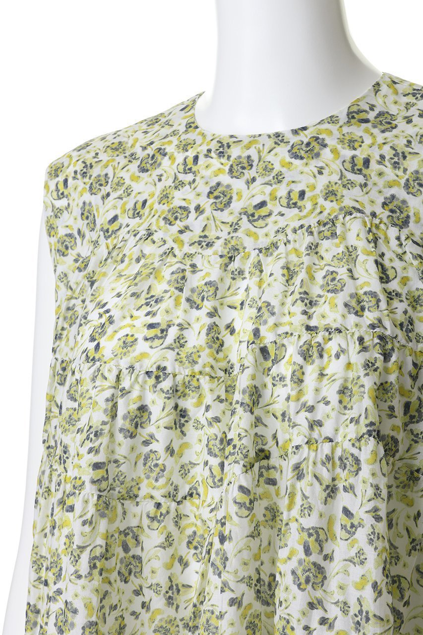 【マーレット/MERLETTE】のLANAI PRINT フラワープリント ノースリーブティアードミニドレス 人気、トレンドファッション・服の通販 founy(ファニー) 　ファッション　Fashion　レディースファッション　Fashion for Women　ワンピース　Dresses　フォーマル・パーティードレス・結婚式用ドレス　Elegant & Casual Dresses　チュニック　Tunic Tops & Dresses　おすすめ　Recommended / Our Picks　コンパクト　Compact, Small Size　チュニック　Tunic, Long Top　ティアード　Tiered, Tiered Style　ドレス　Dress, One-Piece　ノースリーブ　Sleeveless, No-Sleeve　バランス　Balance, Style Balance　フェミニン　Feminine, Girly　フラワー　Flower, Floral　プリント　Print, Printed Pattern　新作・新入荷　New Arrivals / New In　other-5|ID: prp329100004922899 ipo3291000000036938431