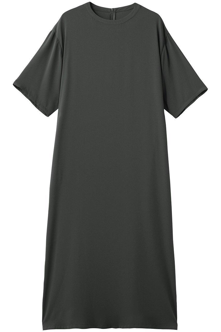 【フローレント/FLORENT】のマットサテンワンピース インテリア・キッズ・メンズ・レディースファッション・服の通販 founy(ファニー) 　ファッション　Fashion　レディースファッション　Fashion for Women　ワンピース　Dresses　チュニック　Tunic Tops & Dresses　サテン　Satin, Glossy Fabric　シューズ　Shoes, Footwear　チュニック　Tunic, Long Top　フェイス　Face, Facial Design　ロング　Long, Long-Length　新作・新入荷　New Arrivals / New In　ダークグレー|ID: prp329100004922902 ipo3291000000036938469