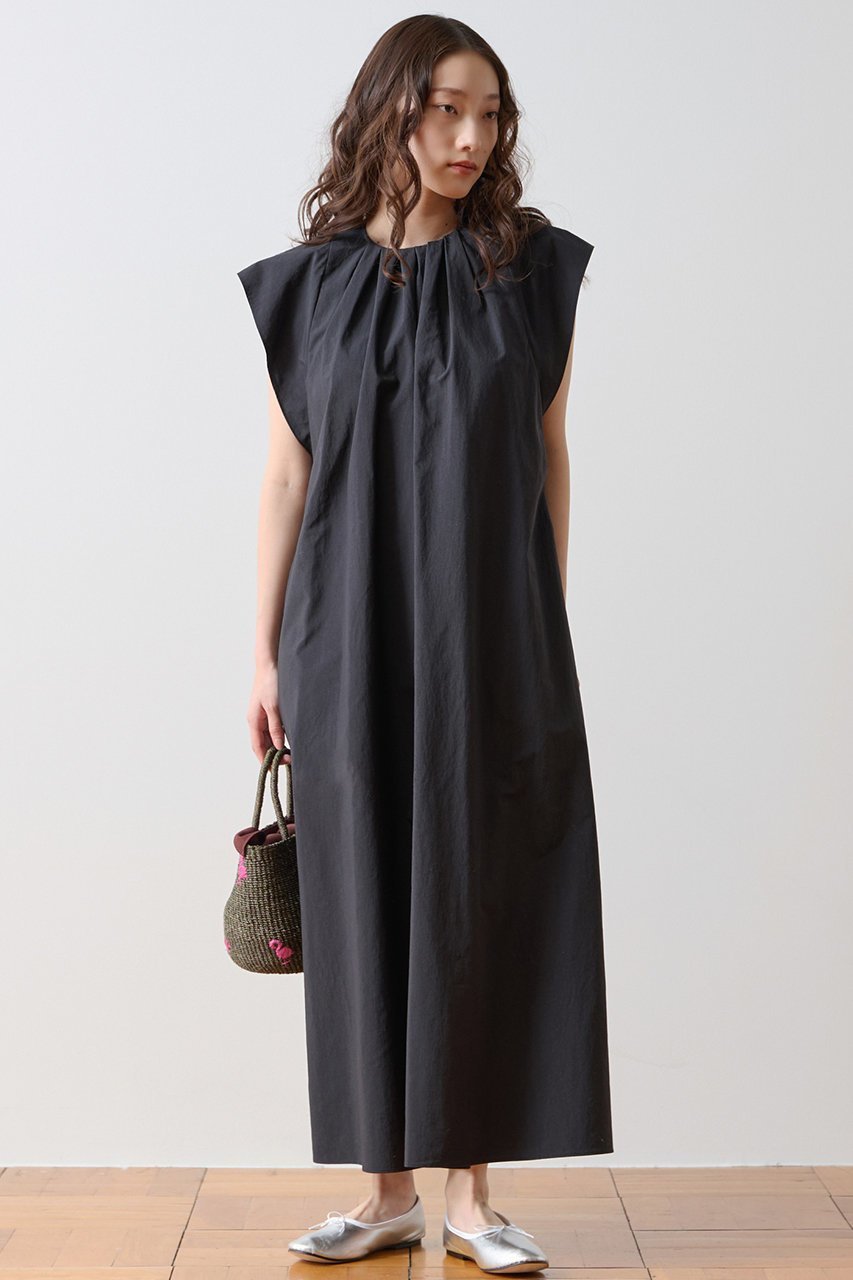 【ティアラ/Tiara】のネックギャザーワンピース 人気、トレンドファッション・服の通販 founy(ファニー) 　ファッション　Fashion　レディースファッション　Fashion for Women　ワンピース　Dresses　チュニック　Tunic Tops & Dresses　カーディガン　Cardigan, Knitwear　ギャザー　Gathered, Ruffled　シンプル　Simple, Minimal　ジャケット　Jacket, Outerwear　スリーブ　Sleeve, Long Sleeve / Short Sleeve　チュニック　Tunic, Long Top　フレンチ　French, French Style　ロング　Long, Long-Length　夏　Summer　新作・新入荷　New Arrivals / New In　other-2|ID: prp329100004922904 ipo3291000000036938492