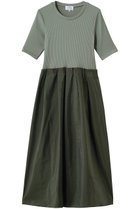 【ランバン オン ブルー/LANVIN en Bleu】のタフタコンビカットソーワンピース カーキ|ID: prp329100004922916 ipo3291000000036938574