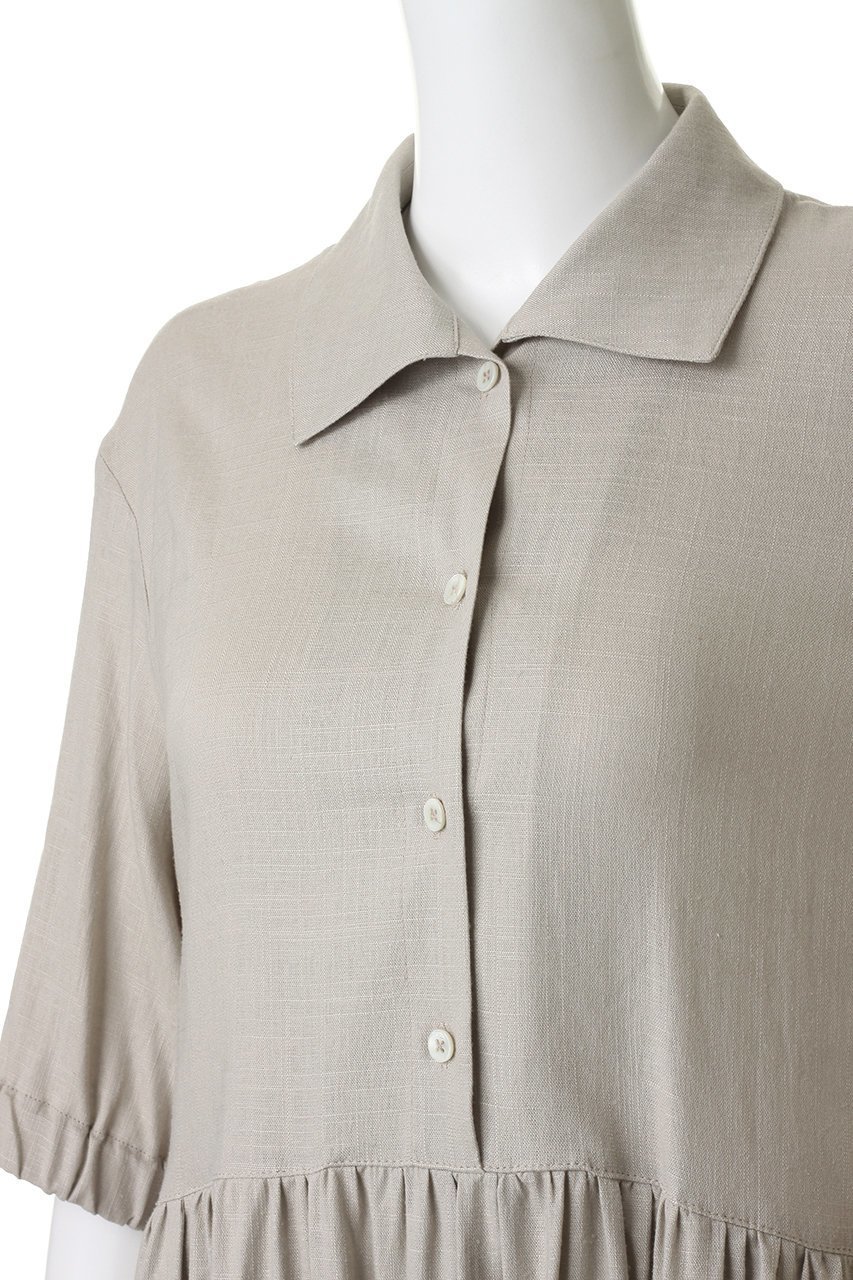 【ヘルノ/HERNO】のレーヨンリネンシャツワンピース 人気、トレンドファッション・服の通販 founy(ファニー) 　ファッション　Fashion　レディースファッション　Fashion for Women　ワンピース　Dresses　シャツワンピース / 1枚で着映えコーデ　Shirt Dresses　チュニック　Tunic Tops & Dresses　チュニック　Tunic, Long Top　ドレープ　Drape, Draping Fabric　リネン　Linen, Linen Fabric　ロング　Long, Long-Length　エレガント 上品　Elegant　半袖　Short Sleeve, Half Sleeve　夏　Summer　新作・新入荷　New Arrivals / New In　other-5|ID: prp329100004922943 ipo3291000000036938823