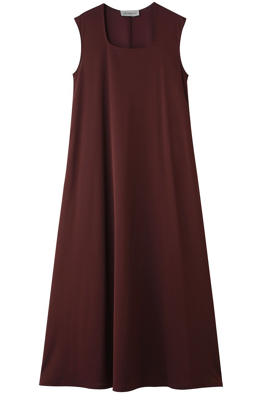 【デパリエ/DEPAREILLE】のトリアセテートジャージードレス インテリア・キッズ・メンズ・レディースファッション・服の通販 founy(ファニー) 　ファッション　Fashion　レディースファッション　Fashion for Women　ワンピース　Dresses　フォーマル・パーティードレス・結婚式用ドレス　Elegant & Casual Dresses　チュニック　Tunic Tops & Dresses　シンプル　Simple, Minimal　ジャケット　Jacket, Outerwear　スクエア　Square, Square Shape　スニーカー　Sneakers, Trainers　チュニック　Tunic, Long Top　フレア　Flare, Flared　フロント　Front, Front Design　ロング　Long, Long-Length　エレガント 上品　Elegant　新作・新入荷　New Arrivals / New In　ボルドー|ID: prp329100004922949 ipo3291000000036938866
