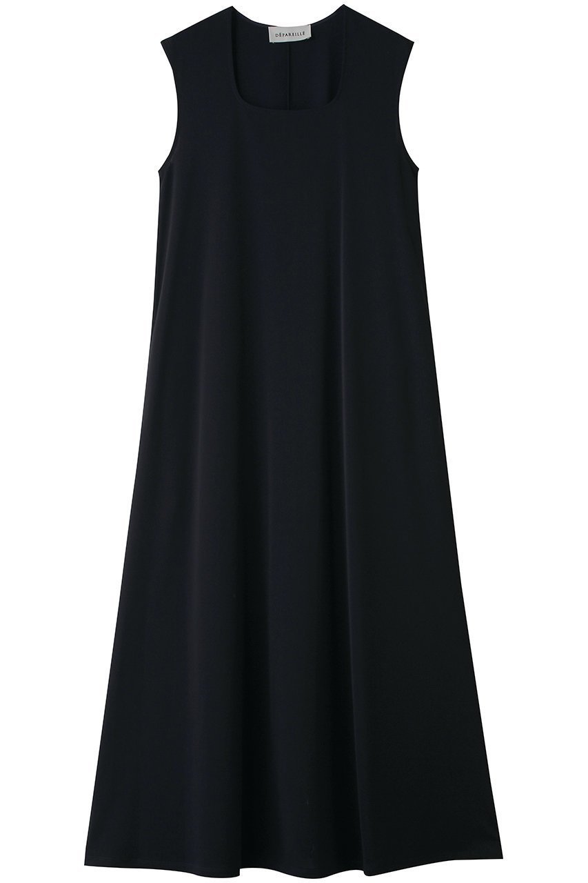 【デパリエ/DEPAREILLE】のトリアセテートジャージードレス インテリア・キッズ・メンズ・レディースファッション・服の通販 founy(ファニー) 　ファッション　Fashion　レディースファッション　Fashion for Women　ワンピース　Dresses　フォーマル・パーティードレス・結婚式用ドレス　Elegant & Casual Dresses　チュニック　Tunic Tops & Dresses　シンプル　Simple, Minimal　ジャケット　Jacket, Outerwear　スクエア　Square, Square Shape　スニーカー　Sneakers, Trainers　チュニック　Tunic, Long Top　フレア　Flare, Flared　フロント　Front, Front Design　ロング　Long, Long-Length　エレガント 上品　Elegant　新作・新入荷　New Arrivals / New In　ネイビー|ID: prp329100004922949 ipo3291000000036938869