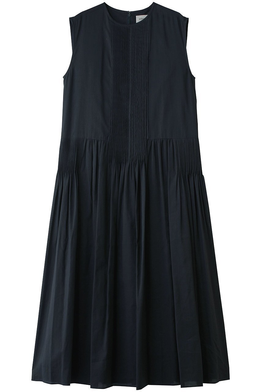 【デパリエ/DEPAREILLE】のラミーコットンピンタックスリーブレスドレス インテリア・キッズ・メンズ・レディースファッション・服の通販 founy(ファニー) 　ファッション　Fashion　レディースファッション　Fashion for Women　ワンピース　Dresses　フォーマル・パーティードレス・結婚式用ドレス　Elegant & Casual Dresses　チュニック　Tunic Tops & Dresses　エアリー　Airy Texture　シンプル　Simple, Minimal　チュニック　Tunic, Long Top　パーティ　Party, Party Style　フレア　Flare, Flared　ロング　Long, Long-Length　エレガント 上品　Elegant　再入荷　Restock / Back in Stock　ネイビー|ID: prp329100004922951 ipo3291000000036938889