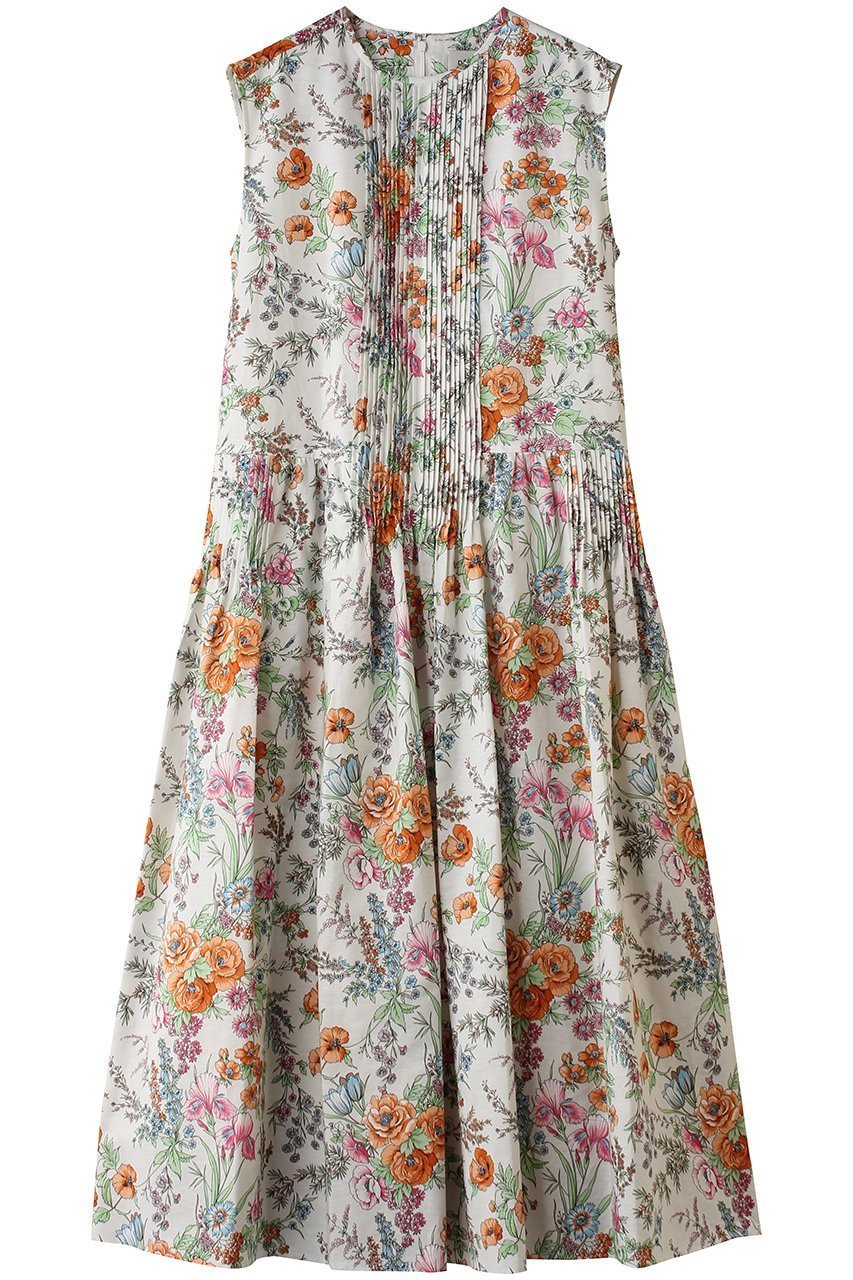 【デパリエ/DEPAREILLE】のリネンコットンフラワープリントドレス 人気、トレンドファッション・服の通販 founy(ファニー) 　ファッション　Fashion　レディースファッション　Fashion for Women　ワンピース　Dresses　フォーマル・パーティードレス・結婚式用ドレス　Elegant & Casual Dresses　チュニック　Tunic Tops & Dresses　サンダル　Sandals, Summer Shoes　チュニック　Tunic, Long Top　パーティ　Party, Party Style　フェミニン　Feminine, Girly　フラワー　Flower, Floral　プリント　Print, Printed Pattern　リゾート　Resort, Vacation Style　リネン　Linen, Linen Fabric　ロング　Long, Long-Length　新作・新入荷　New Arrivals / New In　 other-1|ID: prp329100004922954 ipo3291000000036938903