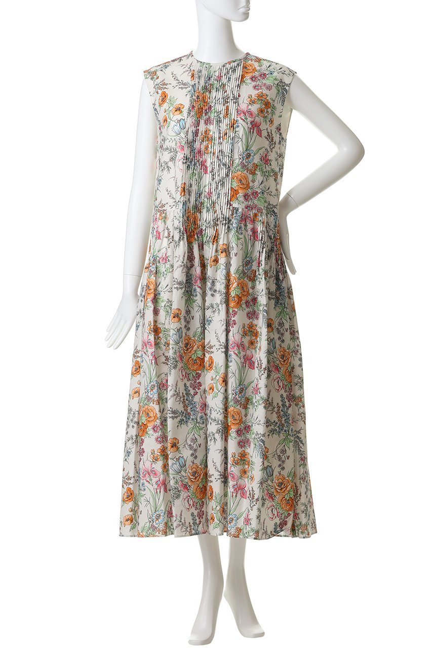 【デパリエ/DEPAREILLE】のリネンコットンフラワープリントドレス 人気、トレンドファッション・服の通販 founy(ファニー) 　ファッション　Fashion　レディースファッション　Fashion for Women　ワンピース　Dresses　フォーマル・パーティードレス・結婚式用ドレス　Elegant & Casual Dresses　チュニック　Tunic Tops & Dresses　サンダル　Sandals, Summer Shoes　チュニック　Tunic, Long Top　パーティ　Party, Party Style　フェミニン　Feminine, Girly　フラワー　Flower, Floral　プリント　Print, Printed Pattern　リゾート　Resort, Vacation Style　リネン　Linen, Linen Fabric　ロング　Long, Long-Length　新作・新入荷　New Arrivals / New In　other-2|ID: prp329100004922954 ipo3291000000036938909