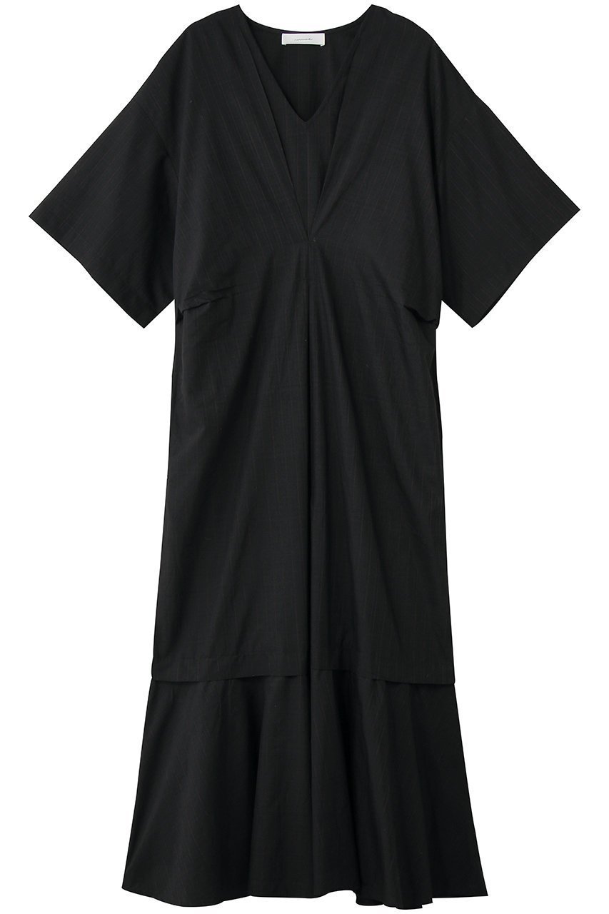 【エリオポール/heliopole】の【normment】ストライプステッチVネックドレス 人気、トレンドファッション・服の通販 founy(ファニー) 　ファッション　Fashion　レディースファッション　Fashion for Women　ワンピース　Dresses　フォーマル・パーティードレス・結婚式用ドレス　Elegant & Casual Dresses　チュニック　Tunic Tops & Dresses　なめらか　Smooth, Silky Texture　ストライプ　Stripe, Striped Pattern　チュニック　Tunic, Long Top　ドレス　Dress, One-Piece　リラックス　Relax, Relaxed Fit　ロング　Long, Long-Length　新作・新入荷　New Arrivals / New In　 other-1|ID: prp329100004922955 ipo3291000000036938921