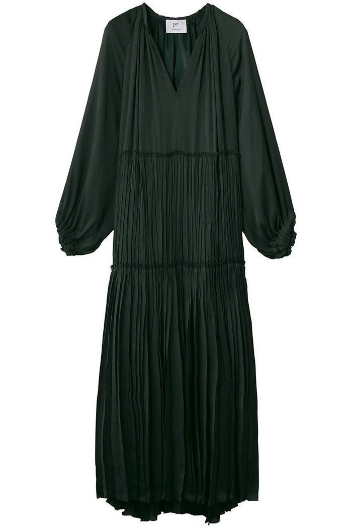 【プルミエ アロンディスモン/1er Arrondissement】のヨーリューサテンプリーツワンピース インテリア・キッズ・メンズ・レディースファッション・服の通販 founy(ファニー) https://founy.com/ ファッション Fashion レディースファッション Fashion for Women ワンピース Dresses チュニック Tunic Tops & Dresses ギャザー Gathered, Ruffled シルク Silk, 100% Silk スキッパー Skipper, Open Collar チュニック Tunic, Long Top ティアード Tiered, Tiered Style プリーツ Pleats, Pleated ロング Long, Long-Length エレガント 上品 Elegant 新作・新入荷 New Arrivals / New In |ID: prp329100004922961 ipo3291000000036938969