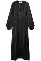 【プルミエ アロンディスモン/1er Arrondissement】のヨーリューサテンプリーツワンピース チャコールグレー|ID: prp329100004922961 ipo3291000000036938973