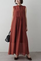 【ウィムガゼット/Whim Gazette】のシルクコットンギャザーワンピース バーガンディー|ID: prp329100004922963 ipo3291000000036938987