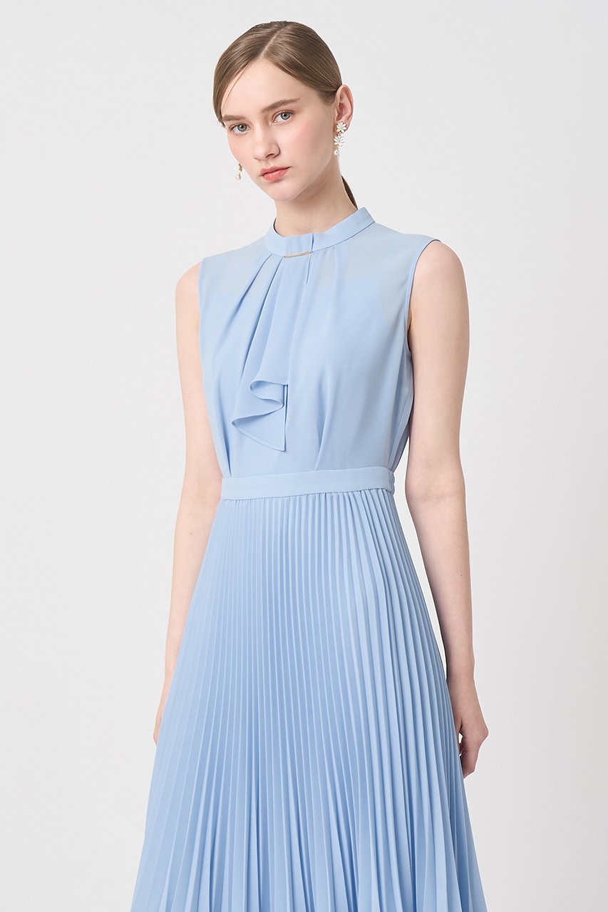 【アナイ/ANAYI】のシアードビープリーツノースリ ワンピース 人気、トレンドファッション・服の通販 founy(ファニー) 　ファッション　Fashion　レディースファッション　Fashion for Women　ワンピース　Dresses　チュニック　Tunic Tops & Dresses　シアー　Sheer, See-Through　スカーフ　Scarf, Neckwear　チュニック　Tunic, Long Top　プリーツ　Pleats, Pleated　メタル　Metal, Metal Parts　ロング　Long, Long-Length　エレガント 上品　Elegant　夏　Summer　新作・新入荷　New Arrivals / New In　春　Spring　秋　Autumn　羽織　Haori, Light Jacket　other-4|ID: prp329100004922971 ipo3291000000036939044