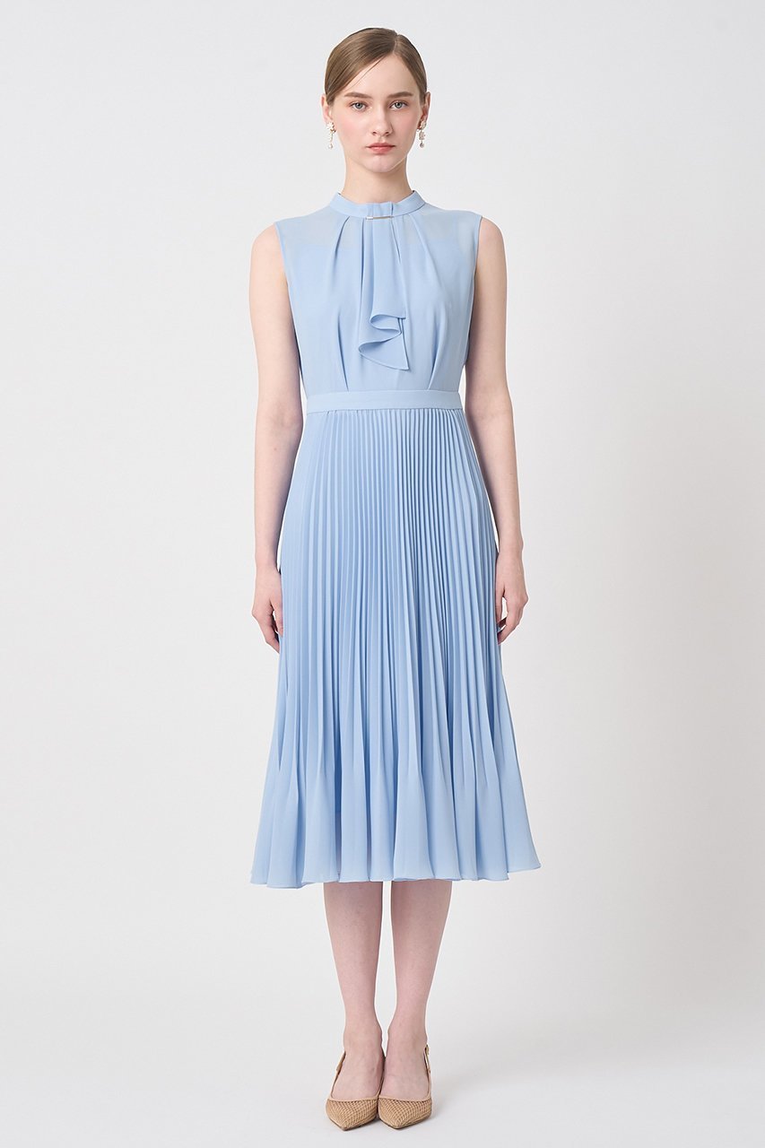 【アナイ/ANAYI】のシアードビープリーツノースリ ワンピース 人気、トレンドファッション・服の通販 founy(ファニー) 　ファッション　Fashion　レディースファッション　Fashion for Women　ワンピース　Dresses　チュニック　Tunic Tops & Dresses　シアー　Sheer, See-Through　スカーフ　Scarf, Neckwear　チュニック　Tunic, Long Top　プリーツ　Pleats, Pleated　メタル　Metal, Metal Parts　ロング　Long, Long-Length　エレガント 上品　Elegant　夏　Summer　新作・新入荷　New Arrivals / New In　春　Spring　秋　Autumn　羽織　Haori, Light Jacket　other-7|ID: prp329100004922971 ipo3291000000036939052