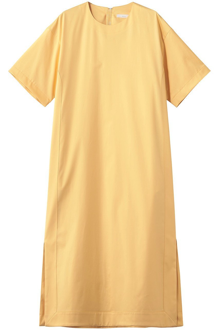 【エブール/ebure】の【店舗限定】ソフトサテン ピーチタッチ Tワンピース インテリア・キッズ・メンズ・レディースファッション・服の通販 founy(ファニー) 　ファッション　Fashion　レディースファッション　Fashion for Women　ワンピース　Dresses　チュニック　Tunic Tops & Dresses　サテン　Satin, Glossy Fabric　ストレッチ　Stretch, Stretchy Fabric　チュニック　Tunic, Long Top　リラックス　Relax, Relaxed Fit　新作・新入荷　New Arrivals / New In　イエロー|ID: prp329100004922981 ipo3291000000036939124