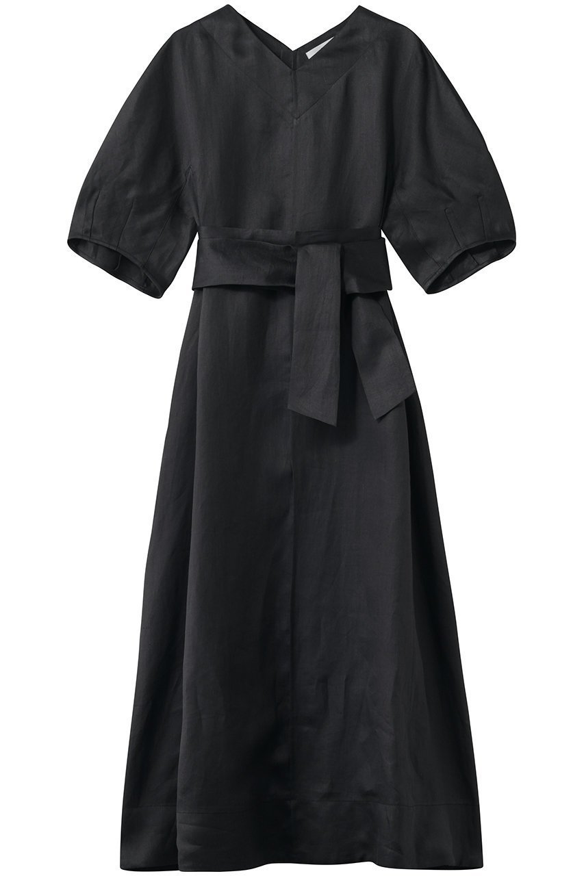 【エブール/ebure】のラミーサテン バルーンスリーブベルテッドワンピース インテリア・キッズ・メンズ・レディースファッション・服の通販 founy(ファニー) 　ファッション　Fashion　レディースファッション　Fashion for Women　ワンピース　Dresses　チュニック　Tunic Tops & Dresses　サテン　Satin, Glossy Fabric　チュニック　Tunic, Long Top　フォルム　Silhouette, Form　ロング　Long, Long-Length　エレガント 上品　Elegant　新作・新入荷　New Arrivals / New In　グレー|ID: prp329100004922983 ipo3291000000036939142