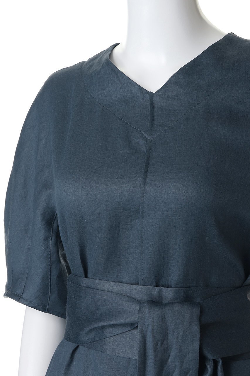 【エブール/ebure】のラミーサテン バルーンスリーブベルテッドワンピース 人気、トレンドファッション・服の通販 founy(ファニー) 　ファッション　Fashion　レディースファッション　Fashion for Women　ワンピース　Dresses　チュニック　Tunic Tops & Dresses　サテン　Satin, Glossy Fabric　チュニック　Tunic, Long Top　フォルム　Silhouette, Form　ロング　Long, Long-Length　エレガント 上品　Elegant　新作・新入荷　New Arrivals / New In　other-5|ID: prp329100004922983 ipo3291000000036939149