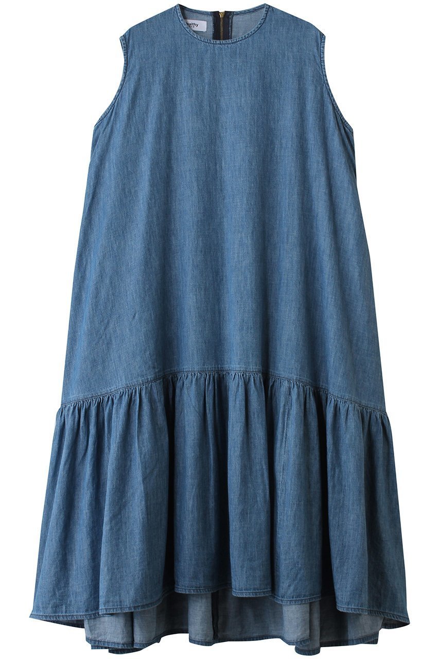 【ヘルシーデニム/Healthy Denim】のPitaya デニムワンピース インテリア・キッズ・メンズ・レディースファッション・服の通販 founy(ファニー) 　ファッション　Fashion　レディースファッション　Fashion for Women　ワンピース　Dresses　チュニック　Tunic Tops & Dresses　サンダル　Sandals, Summer Shoes　スニーカー　Sneakers, Trainers　チュニック　Tunic, Long Top　ティアード　Tiered, Tiered Style　デニム　Denim, Jeans Material　ノースリーブ　Sleeveless, No-Sleeve　ロング　Long, Long-Length　夏　Summer　新作・新入荷　New Arrivals / New In　軽量　Lightweight, Ultra Light　Mid Used|ID: prp329100004922986 ipo3291000000036939160