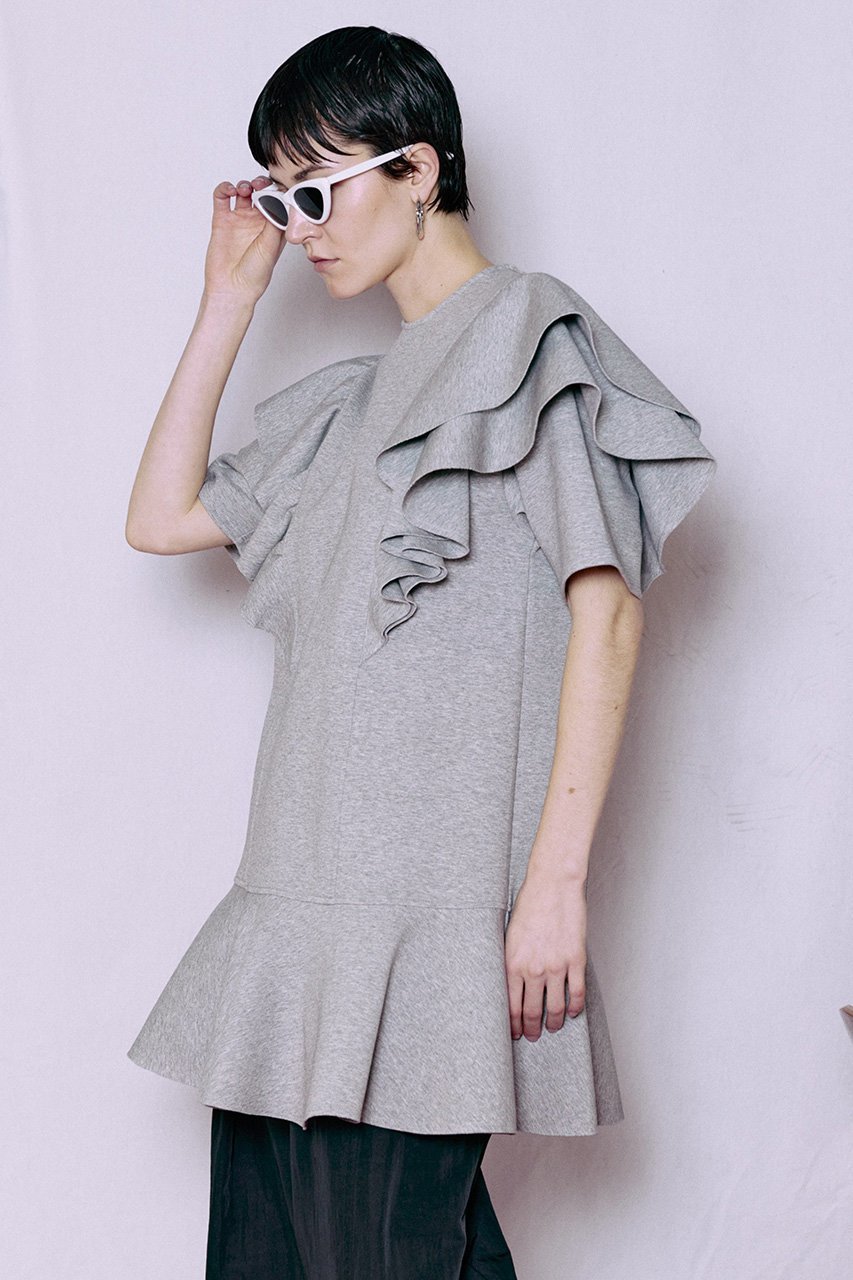 【メゾンスペシャル/MAISON SPECIAL】のFrill Mini Dress/フリルミニドレス 人気、トレンドファッション・服の通販 founy(ファニー) 　ファッション　Fashion　レディースファッション　Fashion for Women　ワンピース　Dresses　フォーマル・パーティードレス・結婚式用ドレス　Elegant & Casual Dresses　チュニック　Tunic Tops & Dresses　おすすめ　Recommended / Our Picks　ショルダー　Shoulder, Shoulder Strap　チュニック　Tunic, Long Top　ドレス　Dress, One-Piece　フリル　Frill, Ruffle　フレア　Flare, Flared　ボトム　Bottoms, Lower Wear　ラッフル　Ruffle, Frill　ロング　Long, Long-Length　新作・新入荷　New Arrivals / New In　other-7|ID: prp329100004923006 ipo3291000000036939345