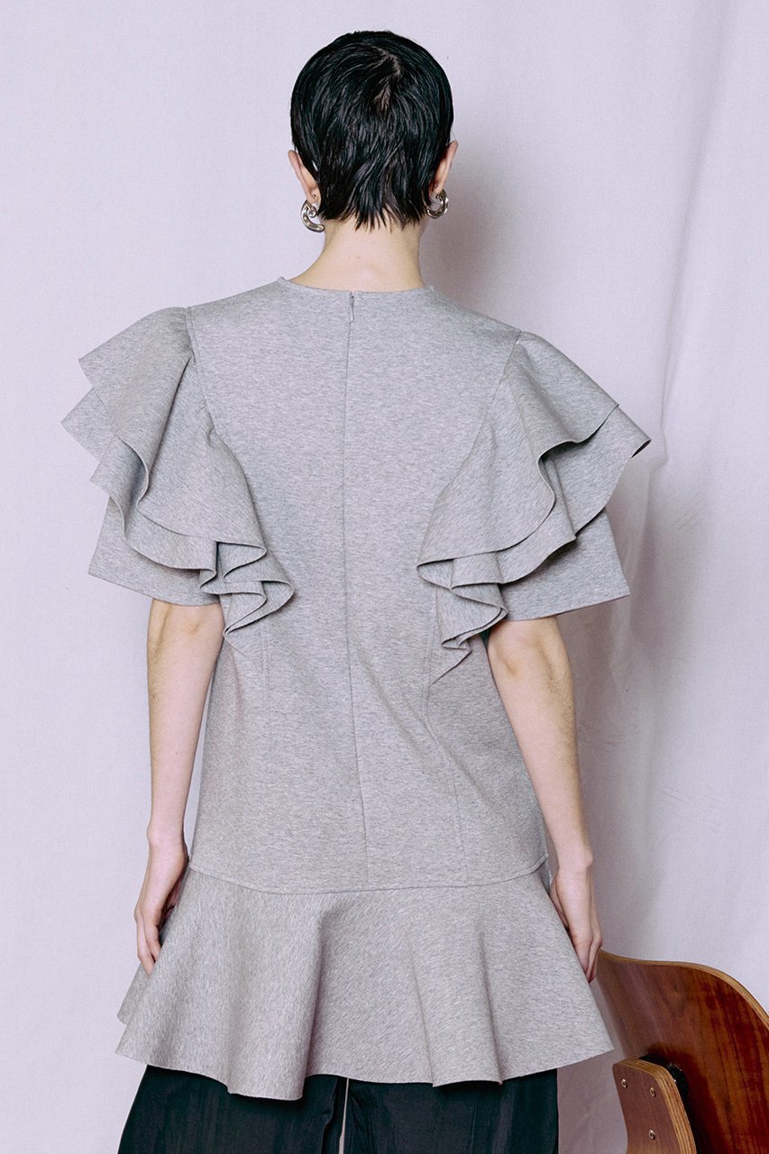 【メゾンスペシャル/MAISON SPECIAL】のFrill Mini Dress/フリルミニドレス 人気、トレンドファッション・服の通販 founy(ファニー) 　ファッション　Fashion　レディースファッション　Fashion for Women　ワンピース　Dresses　フォーマル・パーティードレス・結婚式用ドレス　Elegant & Casual Dresses　チュニック　Tunic Tops & Dresses　おすすめ　Recommended / Our Picks　ショルダー　Shoulder, Shoulder Strap　チュニック　Tunic, Long Top　ドレス　Dress, One-Piece　フリル　Frill, Ruffle　フレア　Flare, Flared　ボトム　Bottoms, Lower Wear　ラッフル　Ruffle, Frill　ロング　Long, Long-Length　新作・新入荷　New Arrivals / New In　other-8|ID: prp329100004923006 ipo3291000000036939348