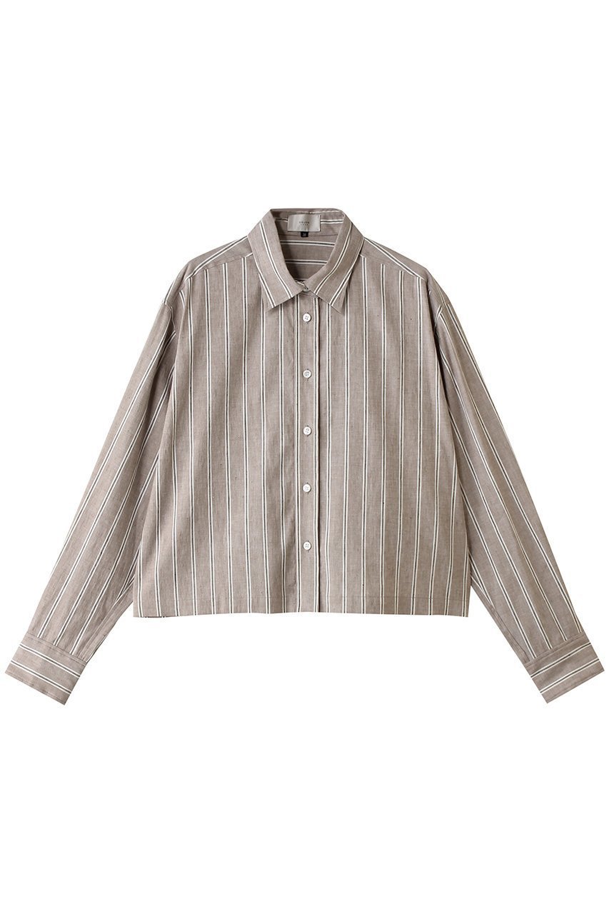 【その他のブランド/Other】の先染めストライプシャツ 人気、トレンドファッション・服の通販 founy(ファニー) 　ファッション　Fashion　レディースファッション　Fashion for Women　トップス・カットソー　Cut & Sew Tops　シャツ・ブラウス・オフィスカジュアル　Elegant Blouses & Button-Ups　イタリア　Italy　ジャケット　Jacket, Outerwear　ストライプ　Stripe, Striped Pattern　ストレッチ　Stretch, Stretchy Fabric　スリーブ　Sleeve, Long Sleeve / Short Sleeve　ボトム　Bottoms, Lower Wear　リネン　Linen, Linen Fabric　ロング　Long, Long-Length　新作・新入荷　New Arrivals / New In　 other-1|ID: prp329100004923013 ipo3291000000036939389