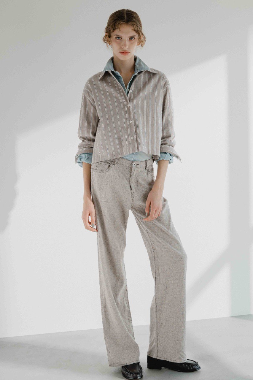 【その他のブランド/Other】の先染めストライプシャツ 人気、トレンドファッション・服の通販 founy(ファニー) 　ファッション　Fashion　レディースファッション　Fashion for Women　トップス・カットソー　Cut & Sew Tops　シャツ・ブラウス・オフィスカジュアル　Elegant Blouses & Button-Ups　イタリア　Italy　ジャケット　Jacket, Outerwear　ストライプ　Stripe, Striped Pattern　ストレッチ　Stretch, Stretchy Fabric　スリーブ　Sleeve, Long Sleeve / Short Sleeve　ボトム　Bottoms, Lower Wear　リネン　Linen, Linen Fabric　ロング　Long, Long-Length　新作・新入荷　New Arrivals / New In　other-6|ID: prp329100004923013 ipo3291000000036939400