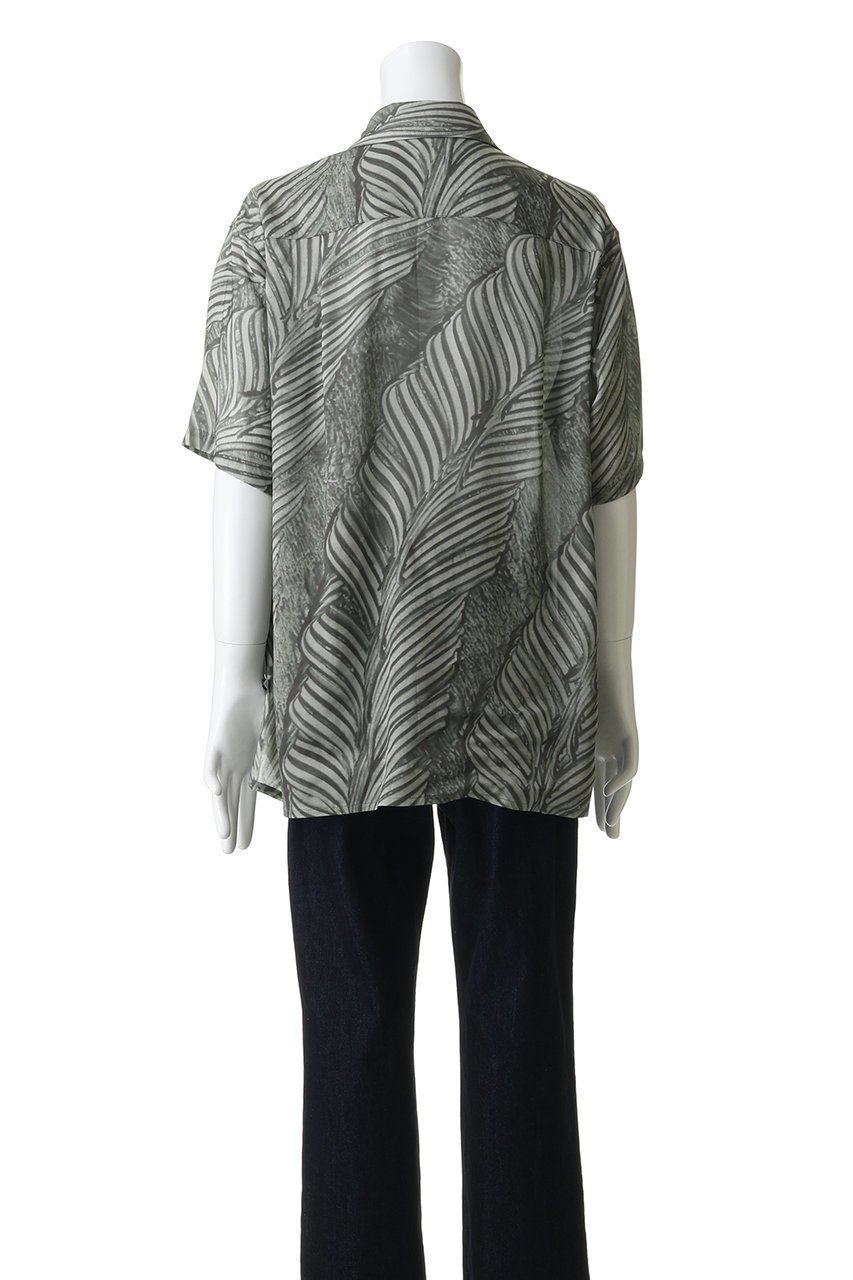 【ヨーク/YOKE】の【UNISEX】Leaf Pattern プリント オープンカラー シャツ 人気、トレンドファッション・服の通販 founy(ファニー) 　ファッション　Fashion　レディースファッション　Fashion for Women　トップス・カットソー　Cut & Sew Tops　シャツ・ブラウス・オフィスカジュアル　Elegant Blouses & Button-Ups　ユニセックス　Unisex, Genderless　ショート　Short, Short Length　スリット　Slit, Slit Detail　スリーブ　Sleeve, Long Sleeve / Short Sleeve　ドレープ　Drape, Draping Fabric　プリント　Print, Printed Pattern　ポケット　Pocket, Pocket Detail　リーフ　Leaf, Botanical Leaf　ロング　Long, Long-Length　新作・新入荷　New Arrivals / New In　羽織　Haori, Light Jacket　other-4|ID: prp329100004923024 ipo3291000000036939503